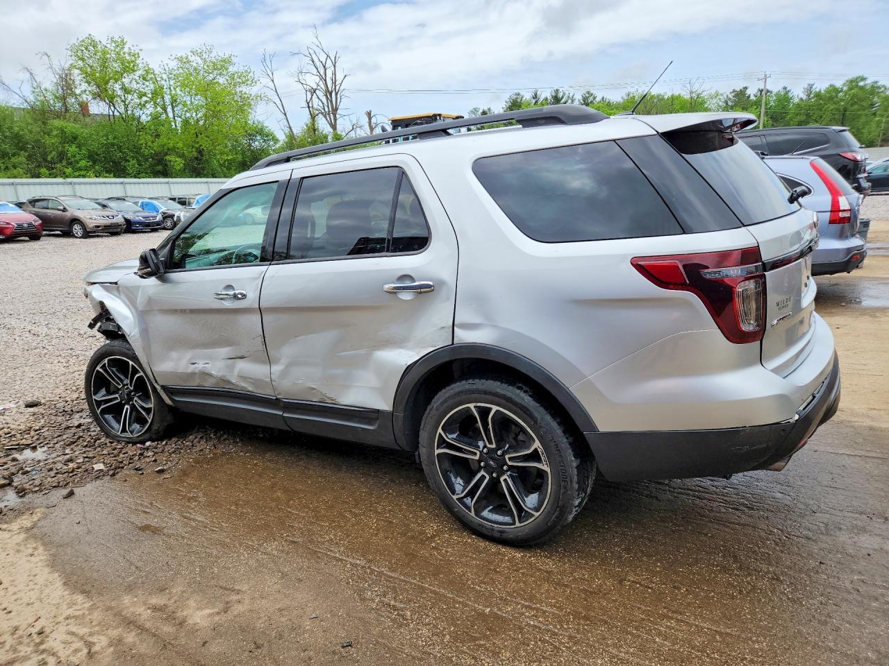 2013 Ford Explorer Sport Silver vin: 1FM5K8GT5DGA89460