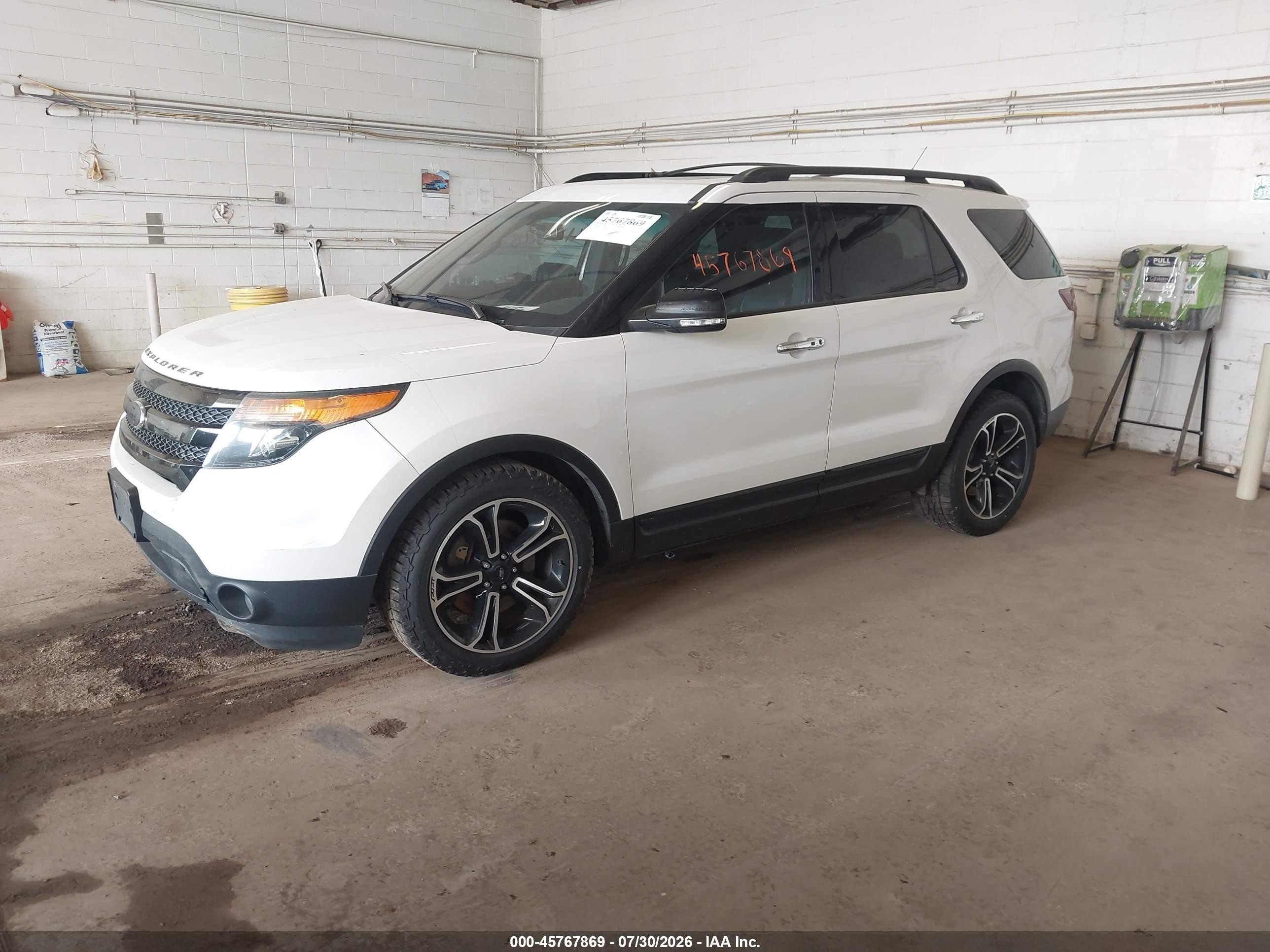 2013 Ford Explorer Sport White vin: 1FM5K8GT5DGC05904