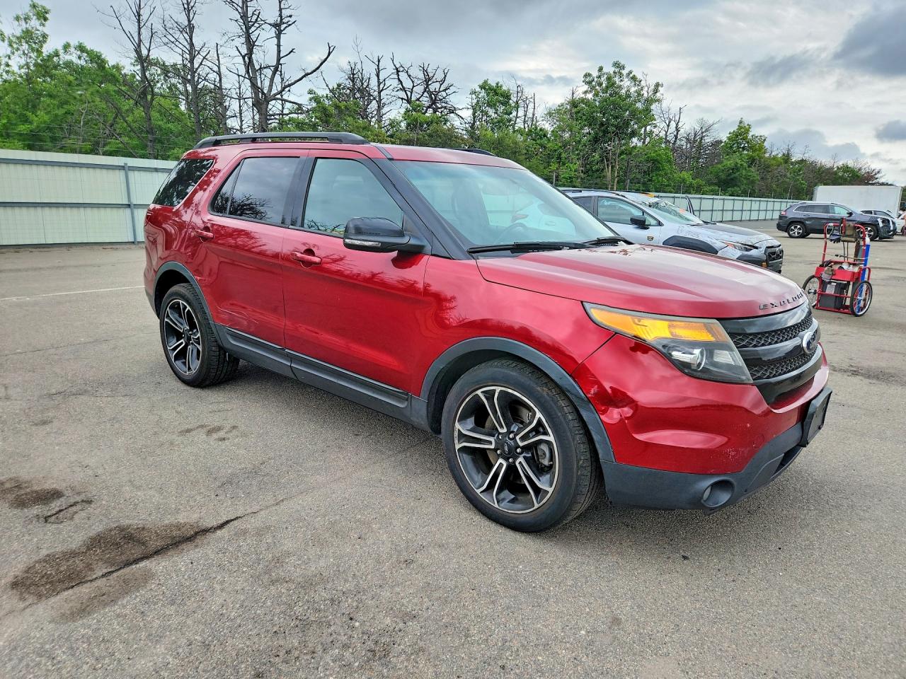 2015 Ford Explorer Sport Red vin: 1FM5K8GT5FGA06063