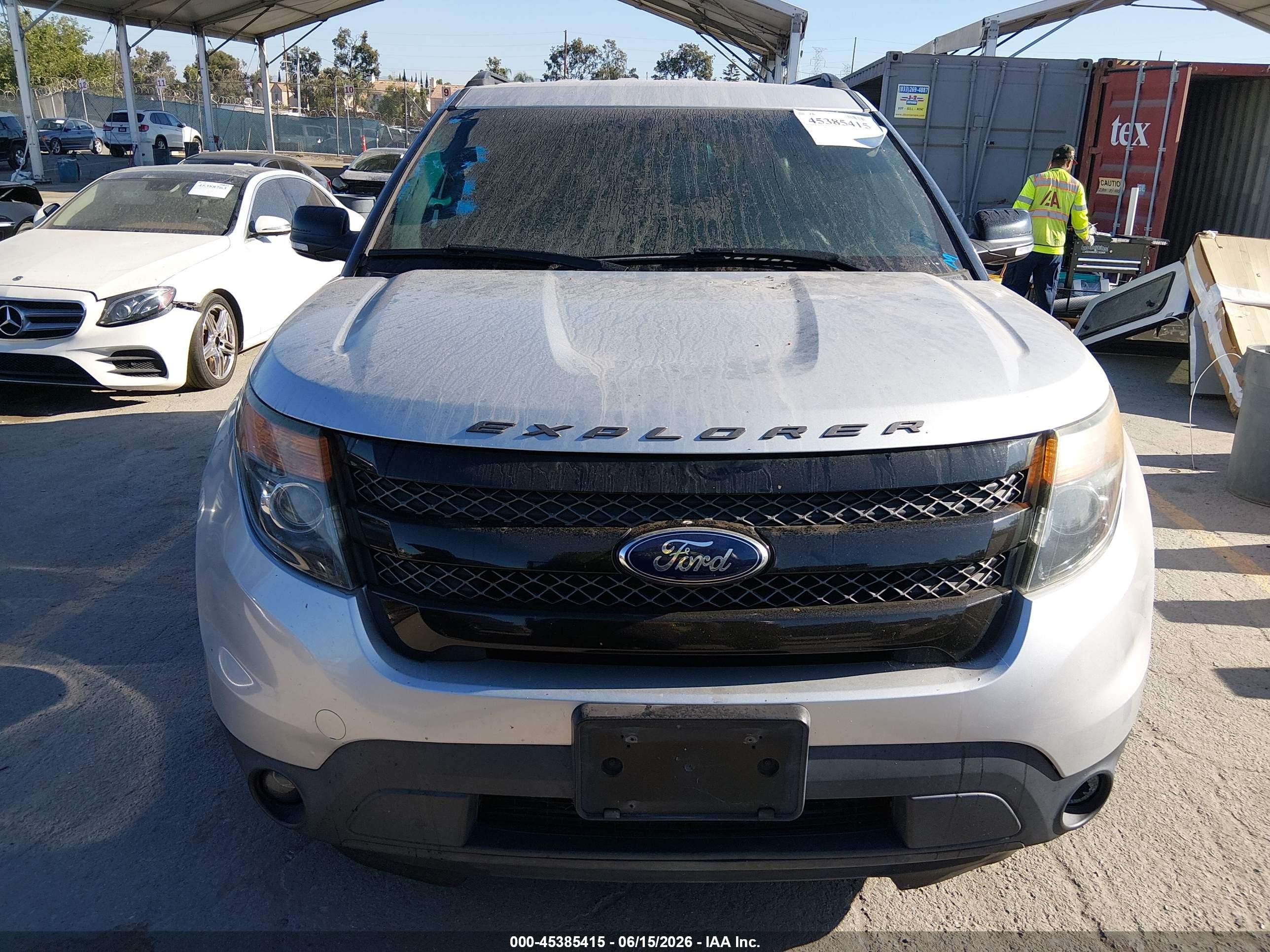 2015 Ford Explorer Sport Silver vin: 1FM5K8GT5FGA77330