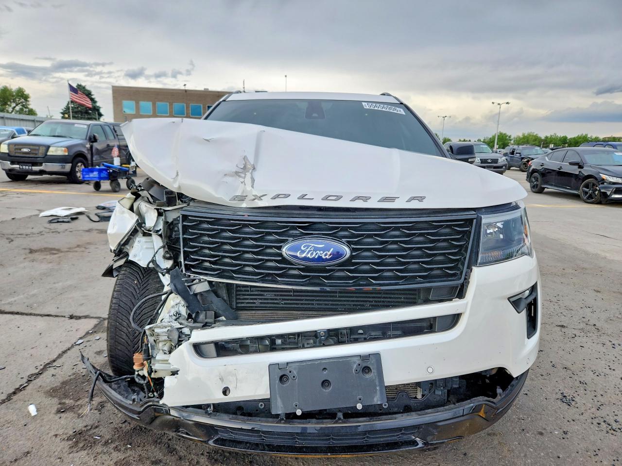 2018 Ford Explorer Sport White vin: 1FM5K8GT5JGC86205