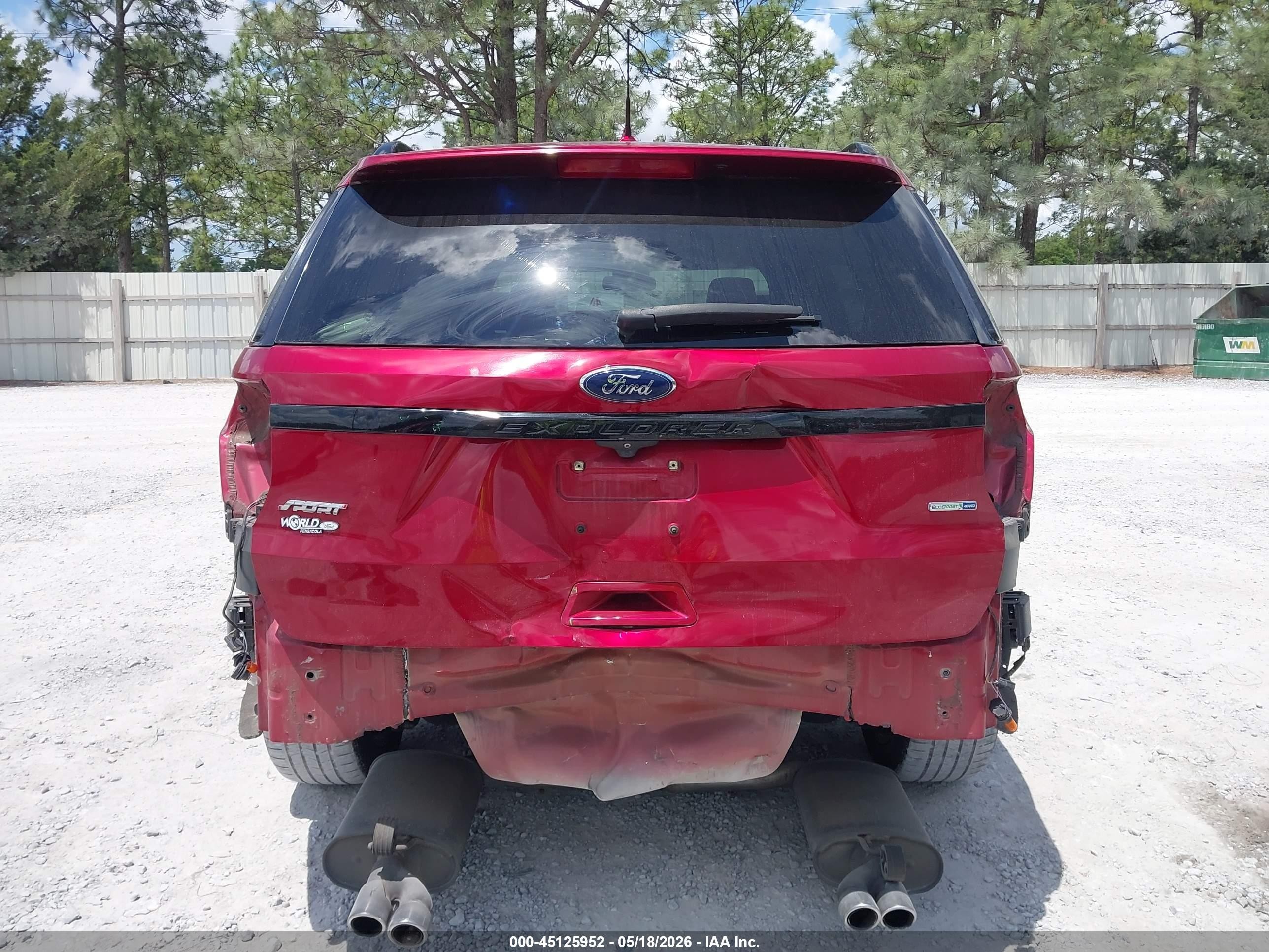 2019 Ford Explorer Sport Red vin: 1FM5K8GT5KGA68962