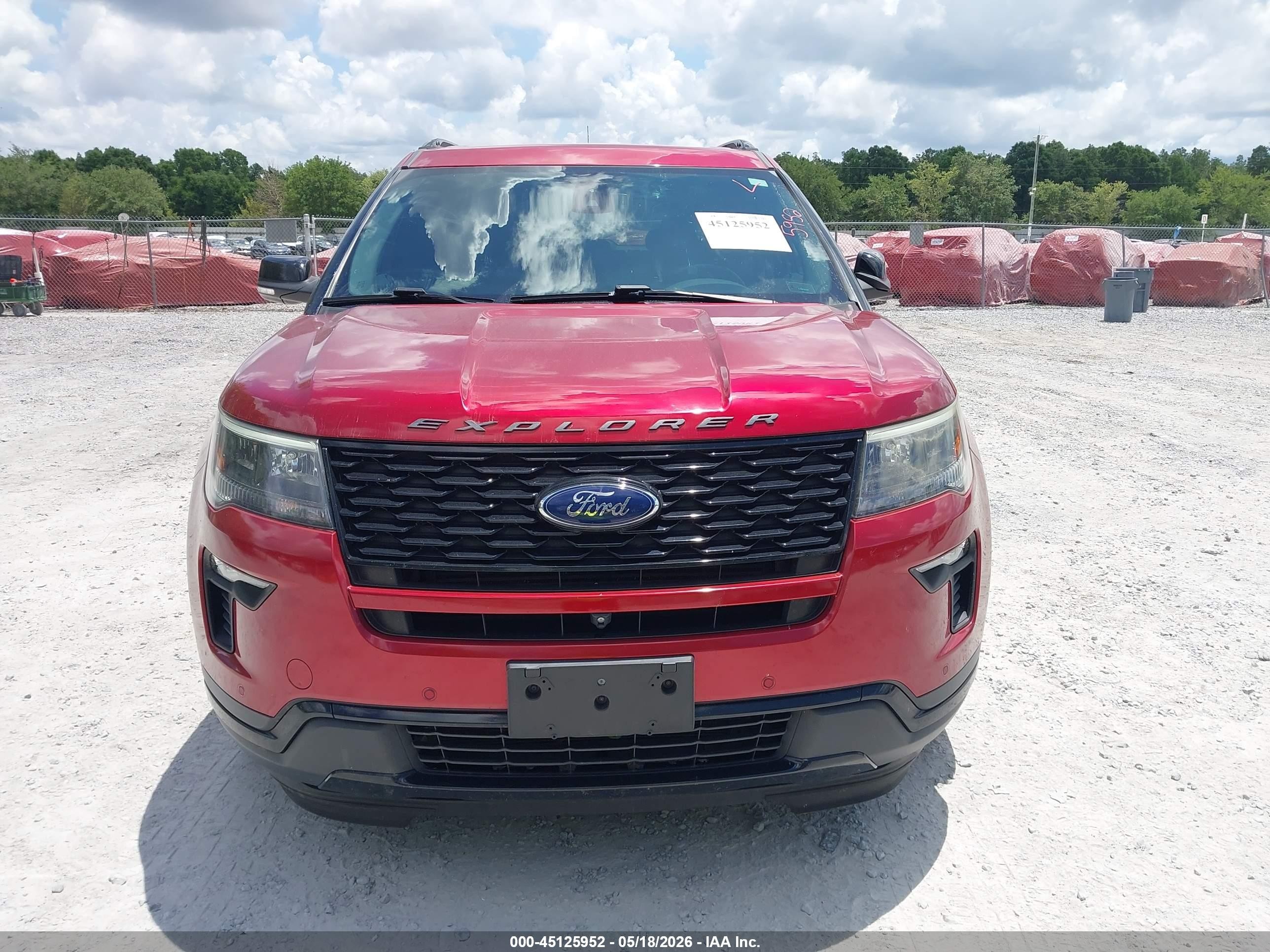 2019 Ford Explorer Sport Red vin: 1FM5K8GT5KGA68962