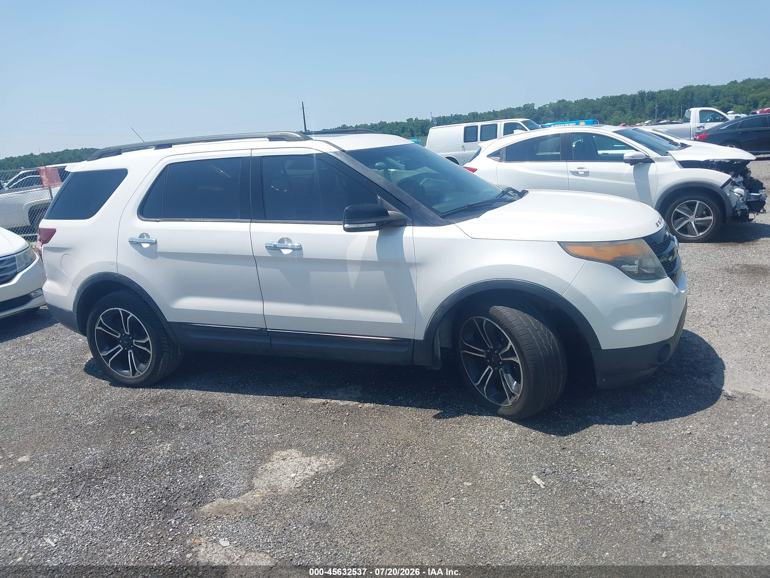 2013 Ford Explorer Sport White vin: 1FM5K8GT6DGC90624