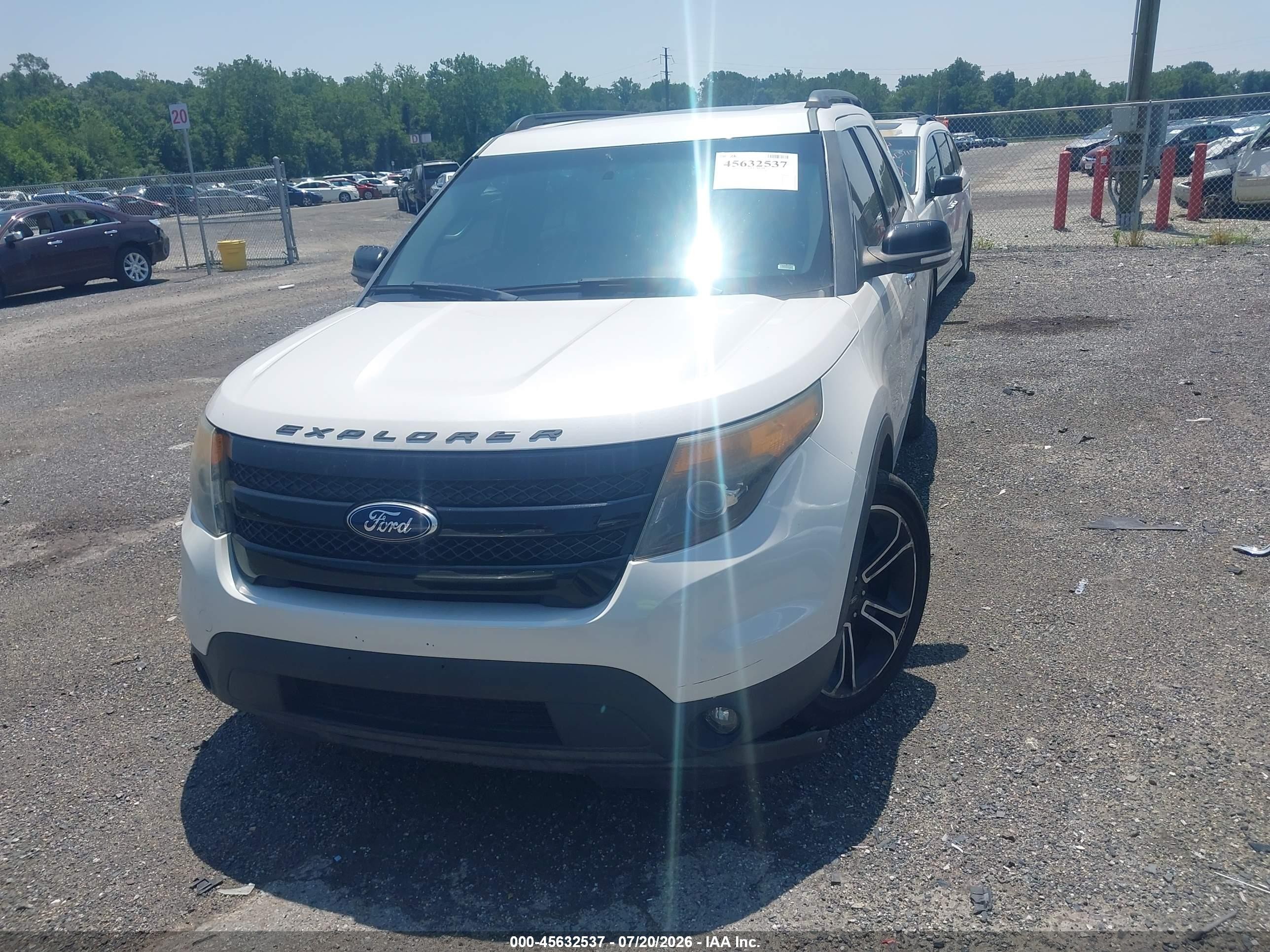 2013 Ford Explorer Sport White vin: 1FM5K8GT6DGC90624