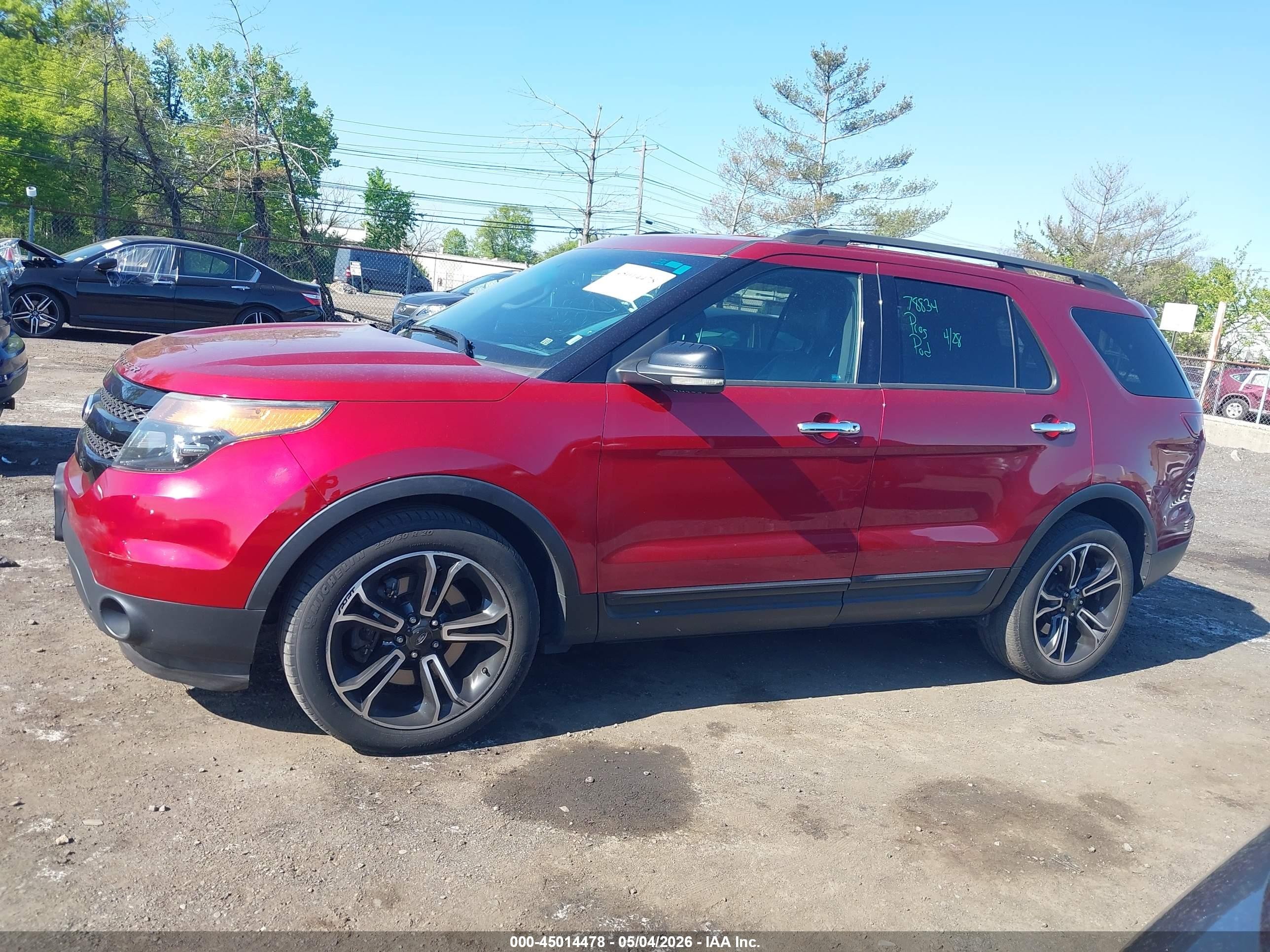 2014 Ford Explorer Sport Red vin: 1FM5K8GT6EGA60793