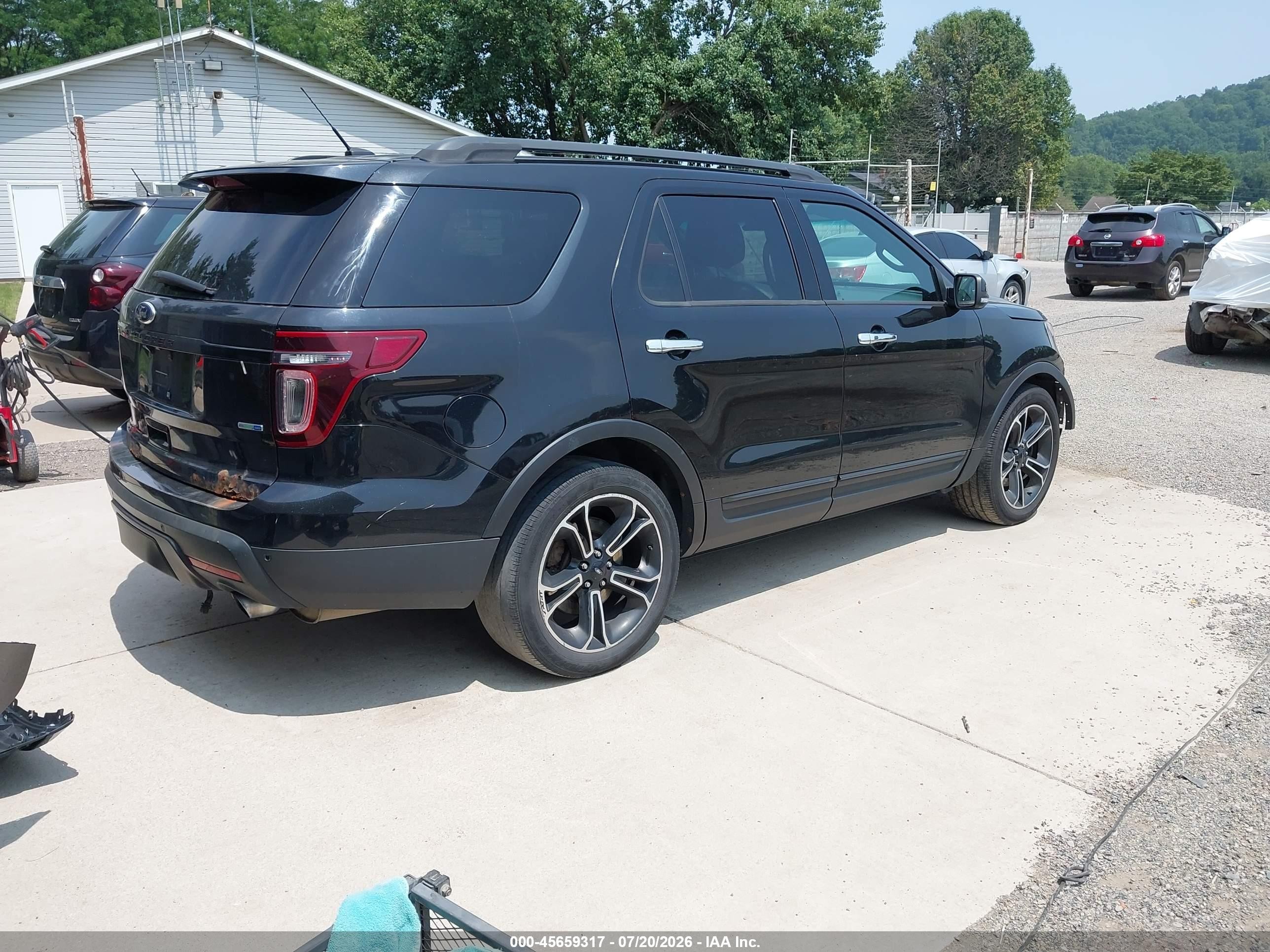 2014 Ford Explorer Sport Black vin: 1FM5K8GT6EGA73883