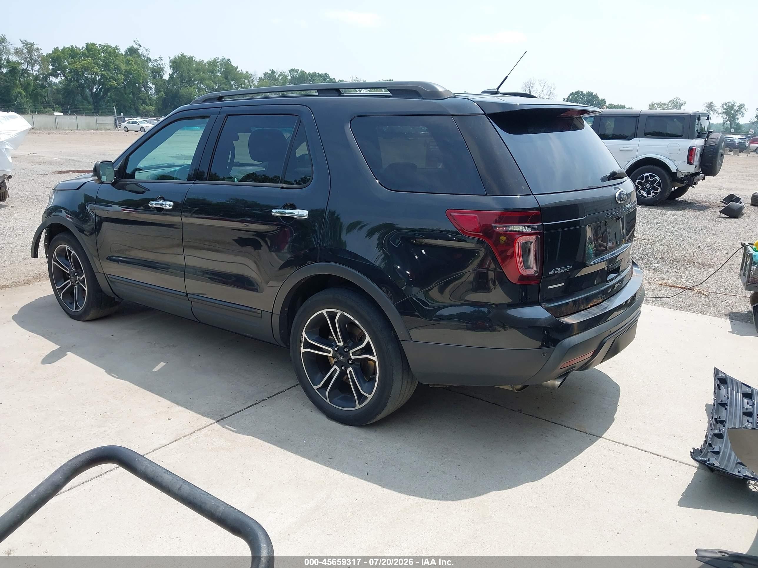 2014 Ford Explorer Sport Black vin: 1FM5K8GT6EGA73883