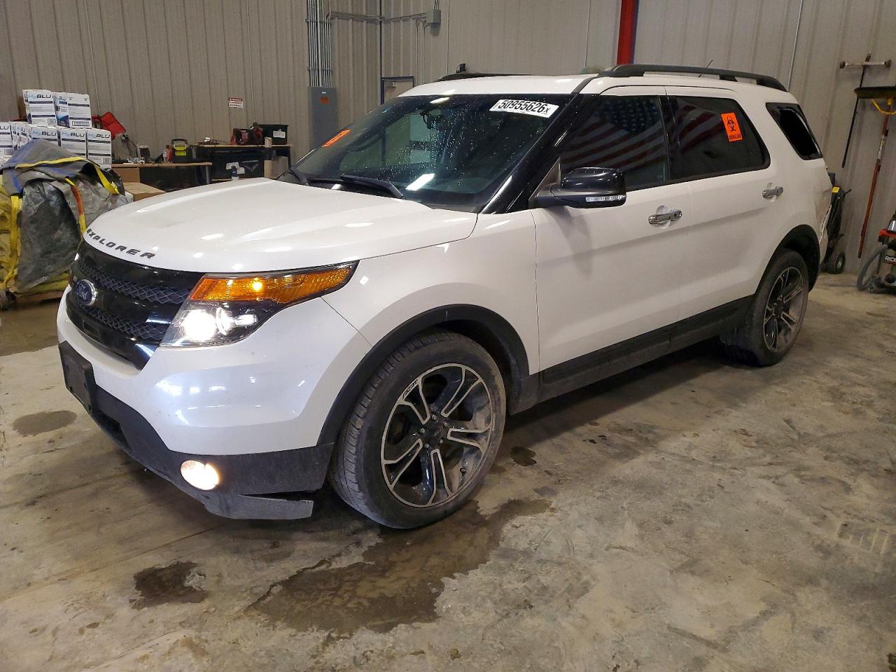 2014 Ford Explorer Sport White vin: 1FM5K8GT6EGA86696