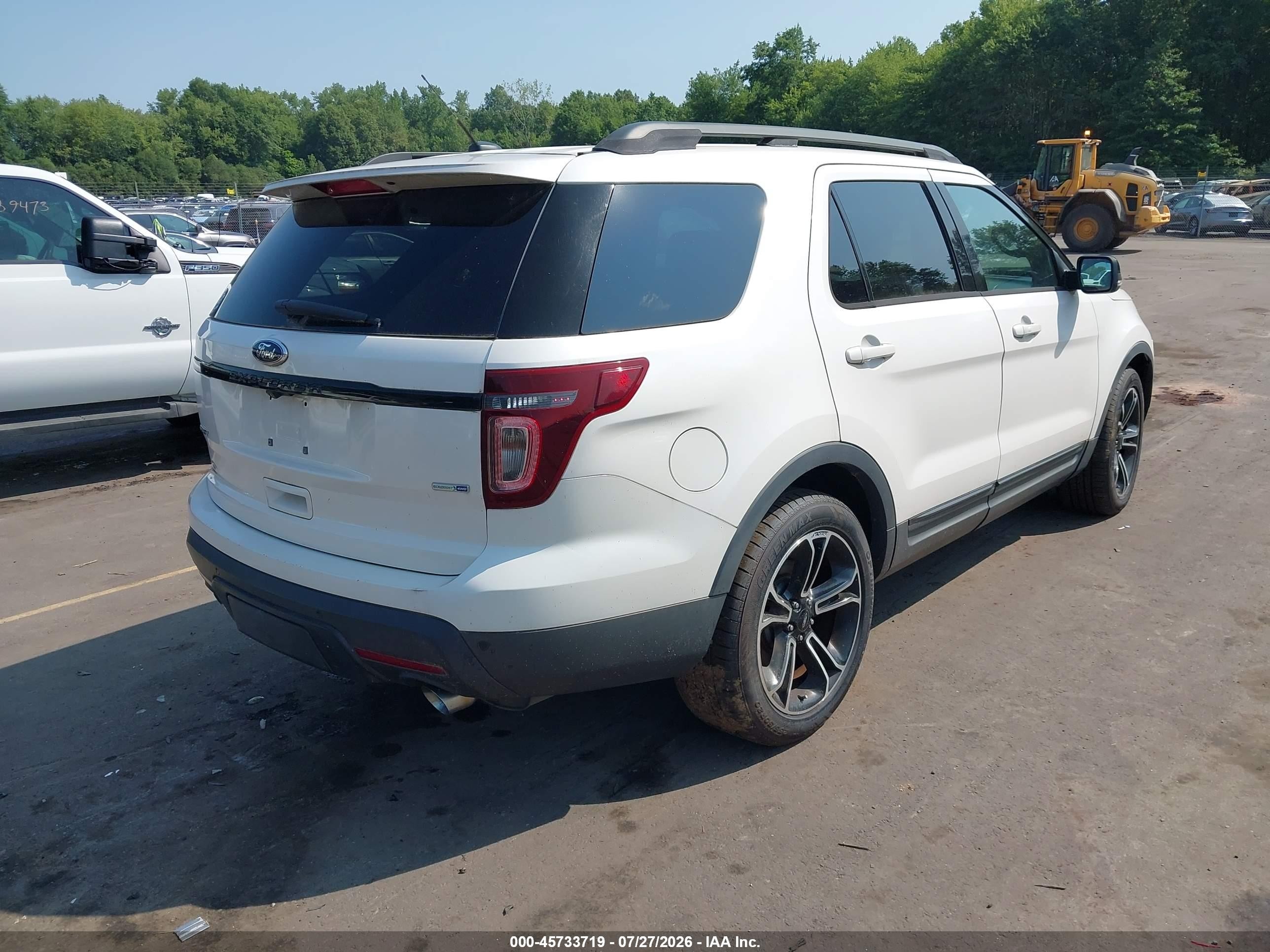 2015 Ford Explorer Sport White vin: 1FM5K8GT6FGA67762