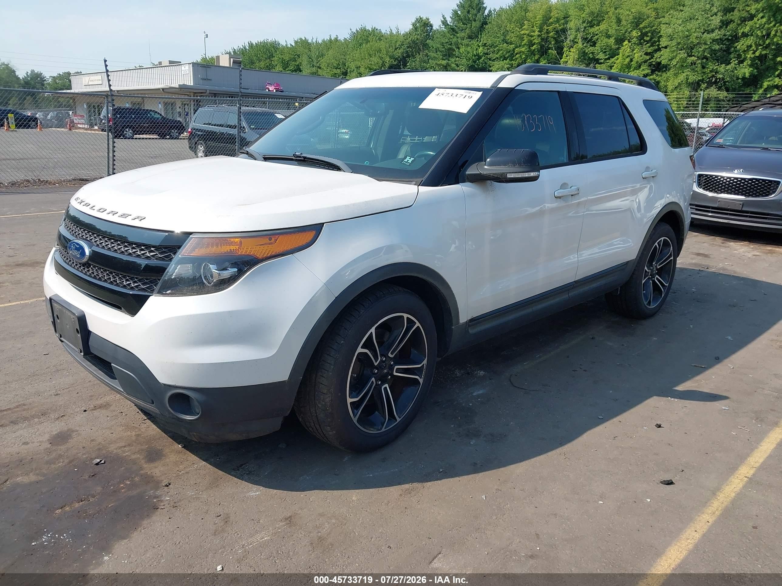 2015 Ford Explorer Sport White vin: 1FM5K8GT6FGA67762