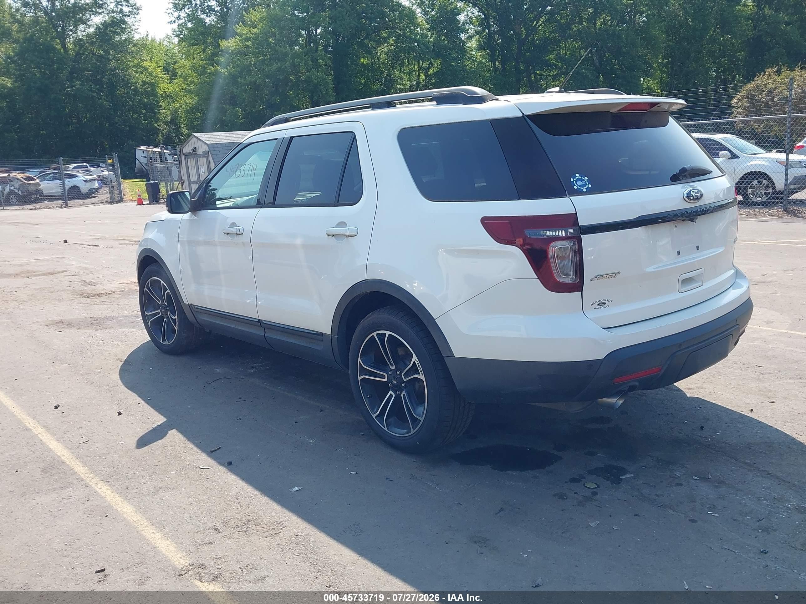 2015 Ford Explorer Sport White vin: 1FM5K8GT6FGA67762