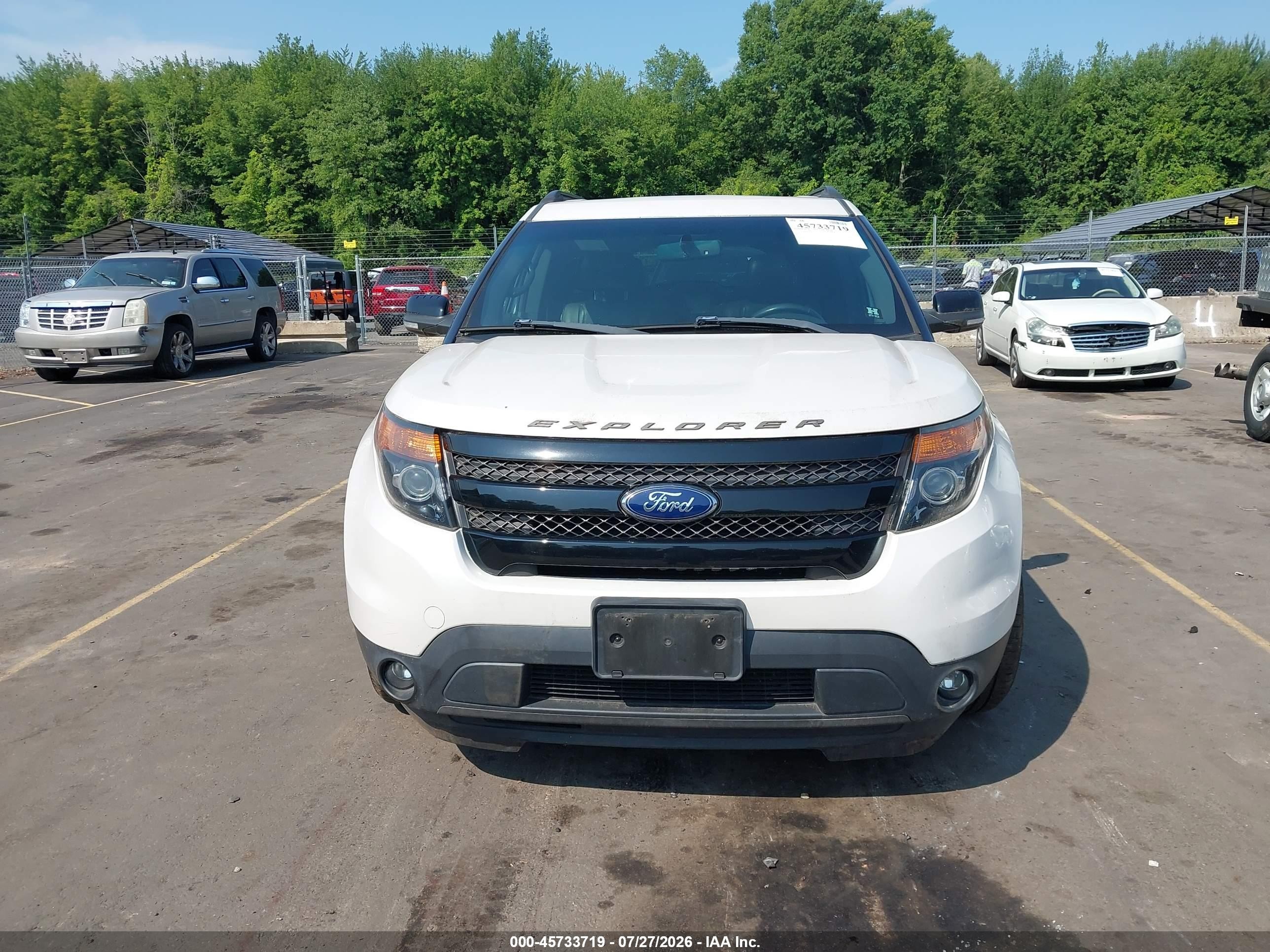 2015 Ford Explorer Sport White vin: 1FM5K8GT6FGA67762