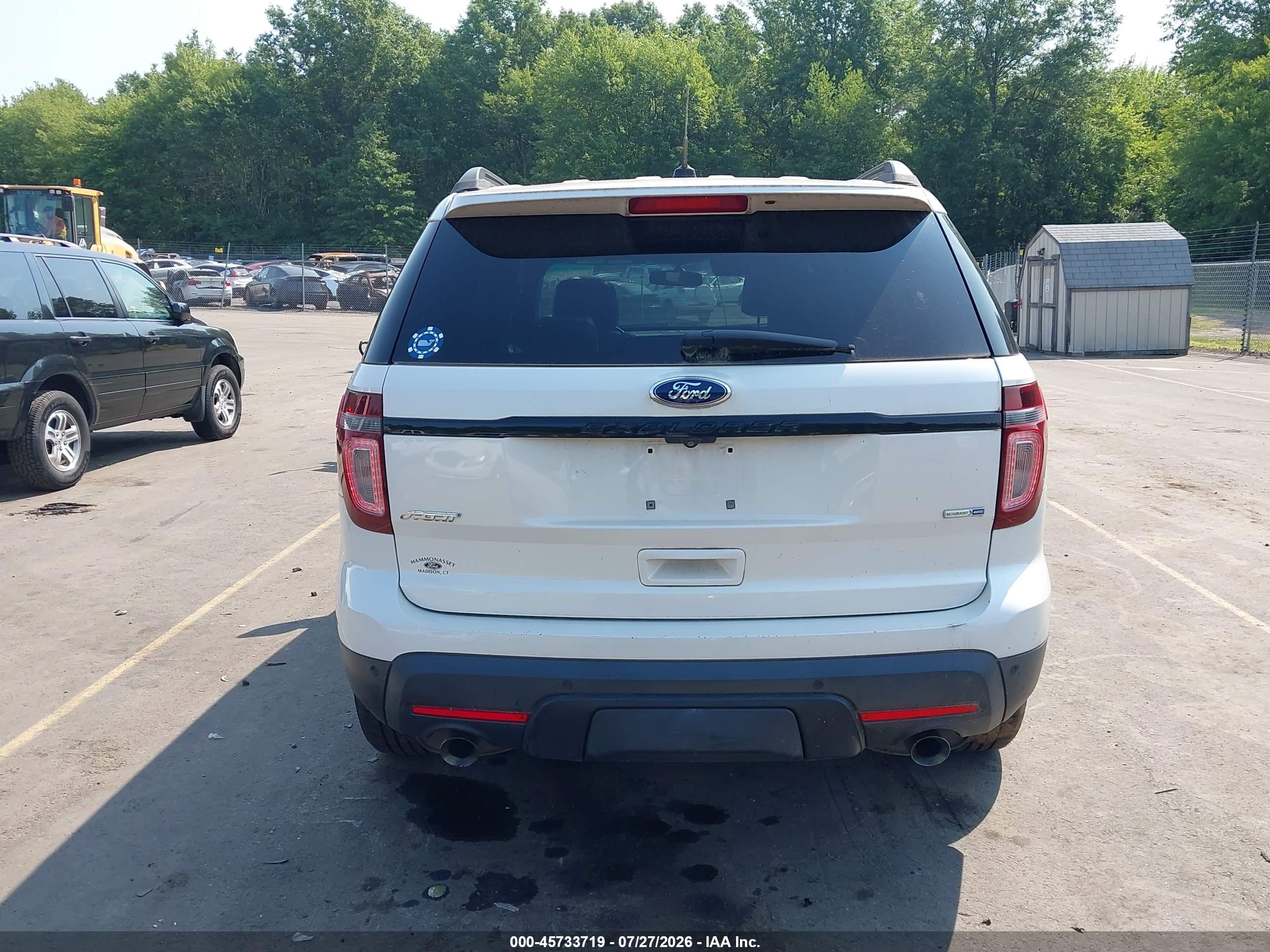 2015 Ford Explorer Sport White vin: 1FM5K8GT6FGA67762