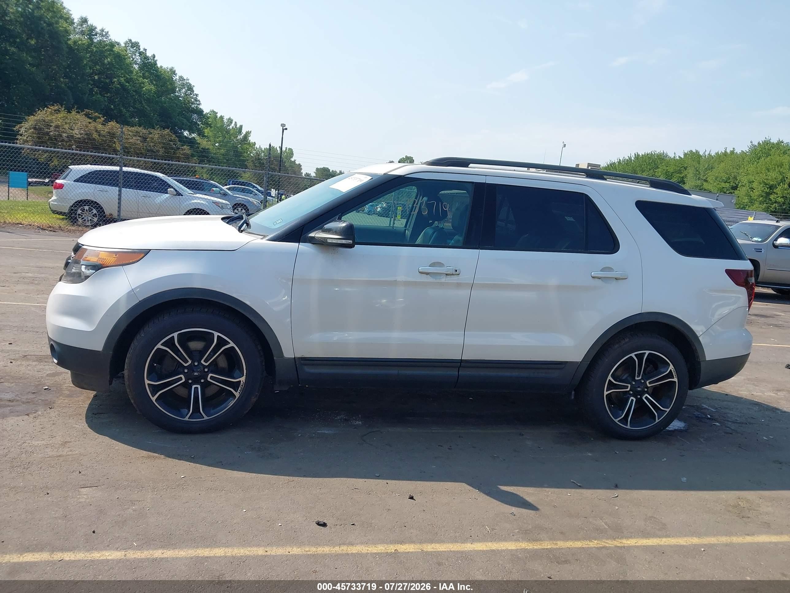 2015 Ford Explorer Sport White vin: 1FM5K8GT6FGA67762