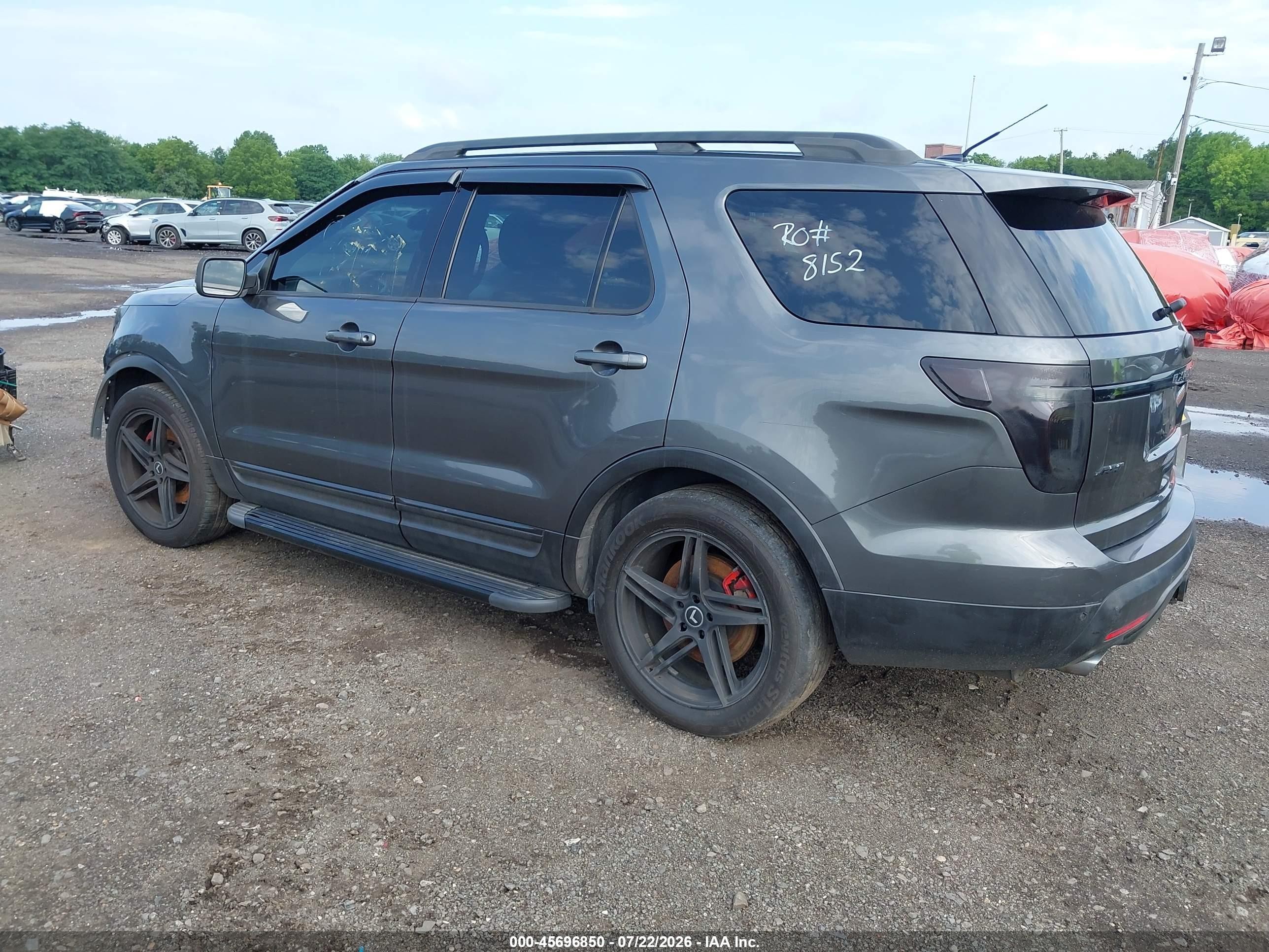 2015 Ford Explorer Sport Gray vin: 1FM5K8GT6FGC32368