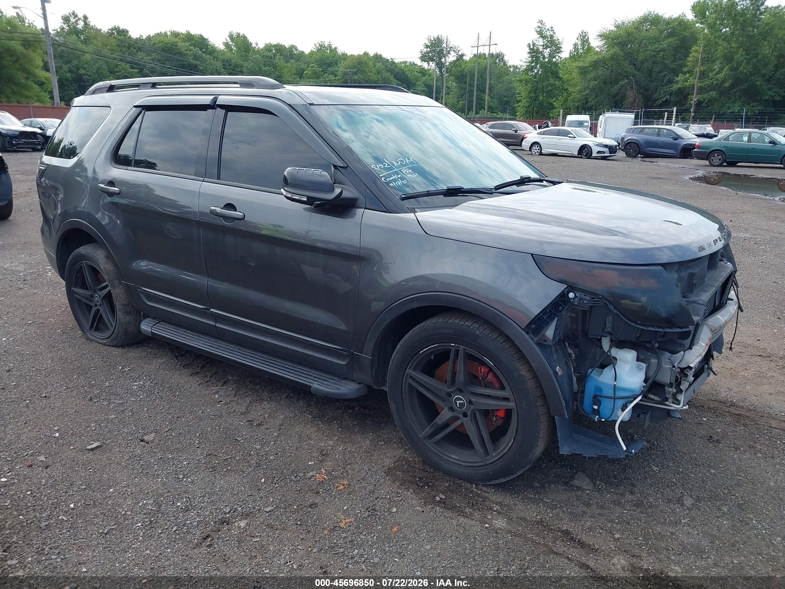 2015 Ford Explorer Sport Gray vin: 1FM5K8GT6FGC32368