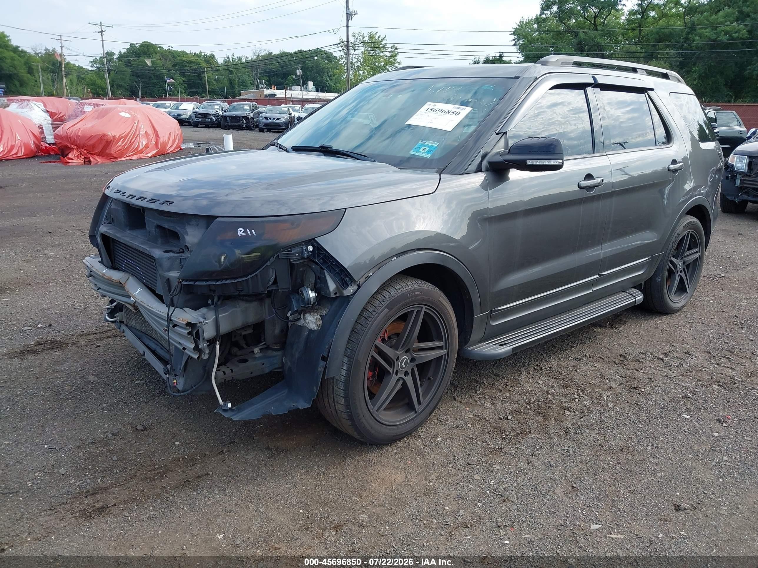 2015 Ford Explorer Sport Gray vin: 1FM5K8GT6FGC32368