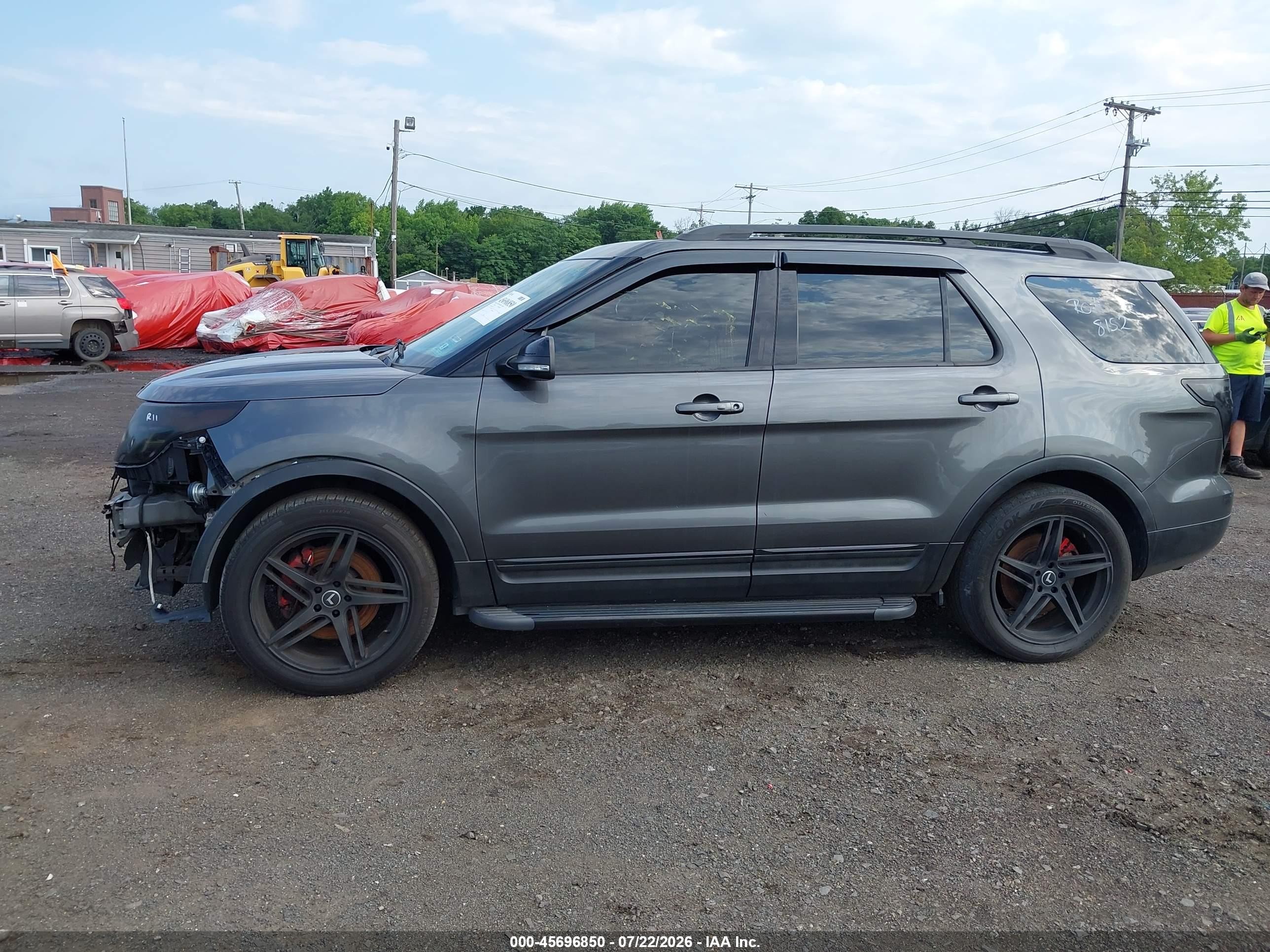 2015 Ford Explorer Sport Gray vin: 1FM5K8GT6FGC32368