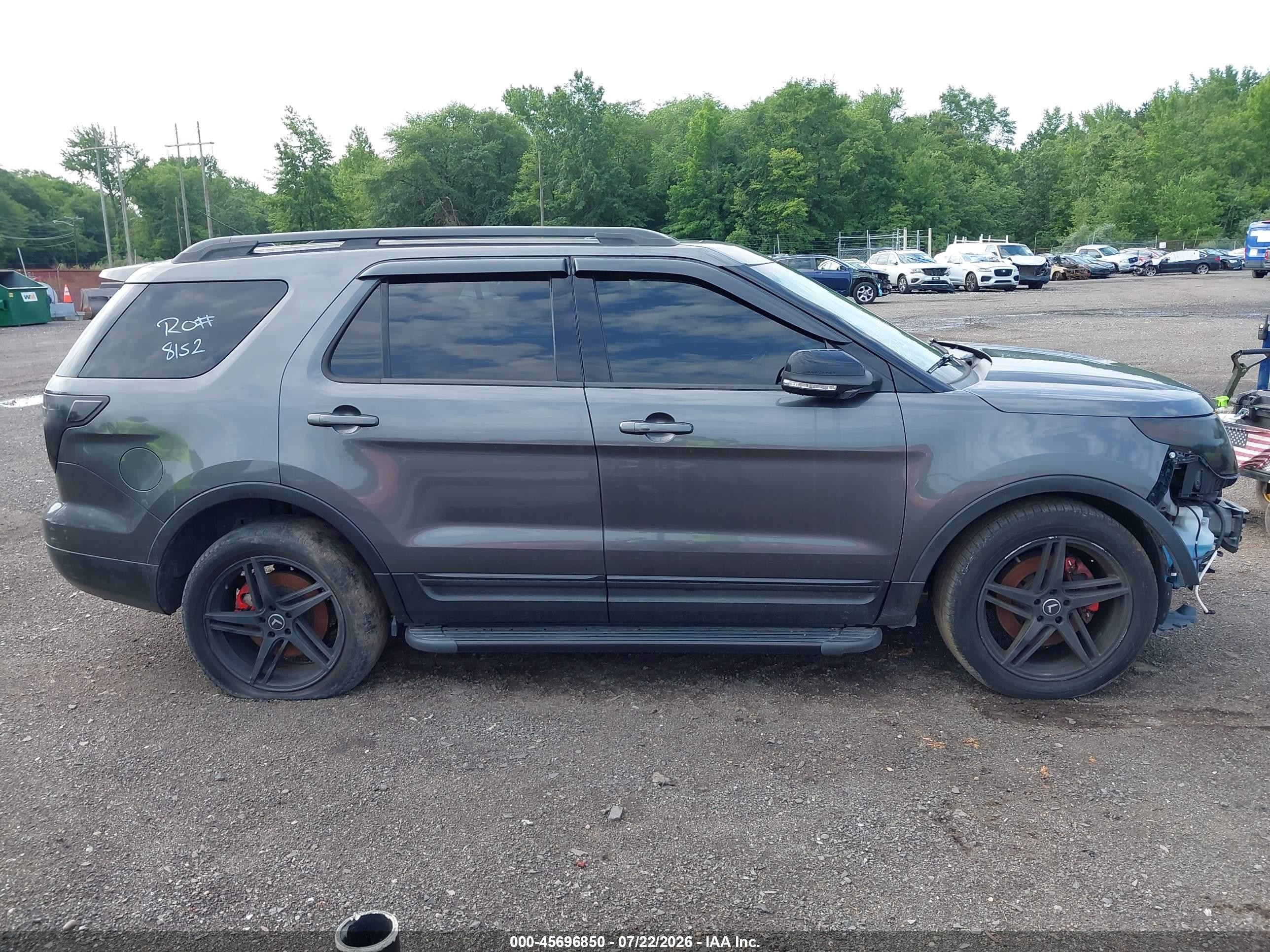 2015 Ford Explorer Sport Gray vin: 1FM5K8GT6FGC32368
