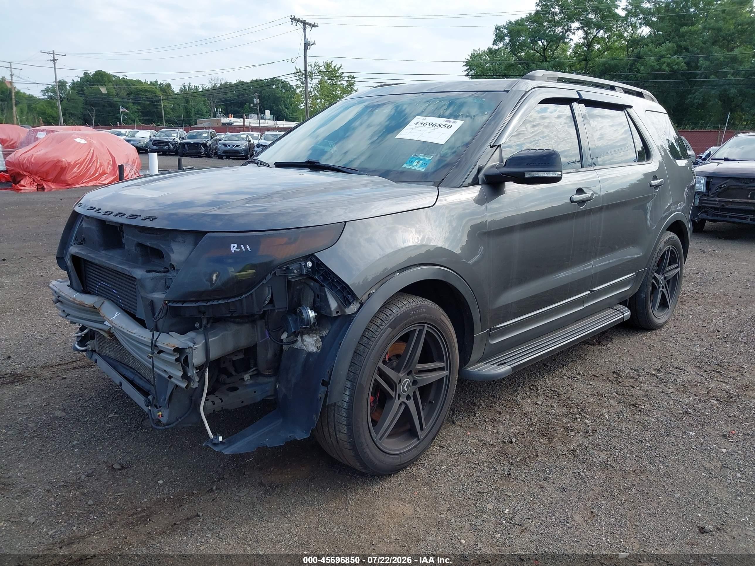 2015 Ford Explorer Sport Gray vin: 1FM5K8GT6FGC32368