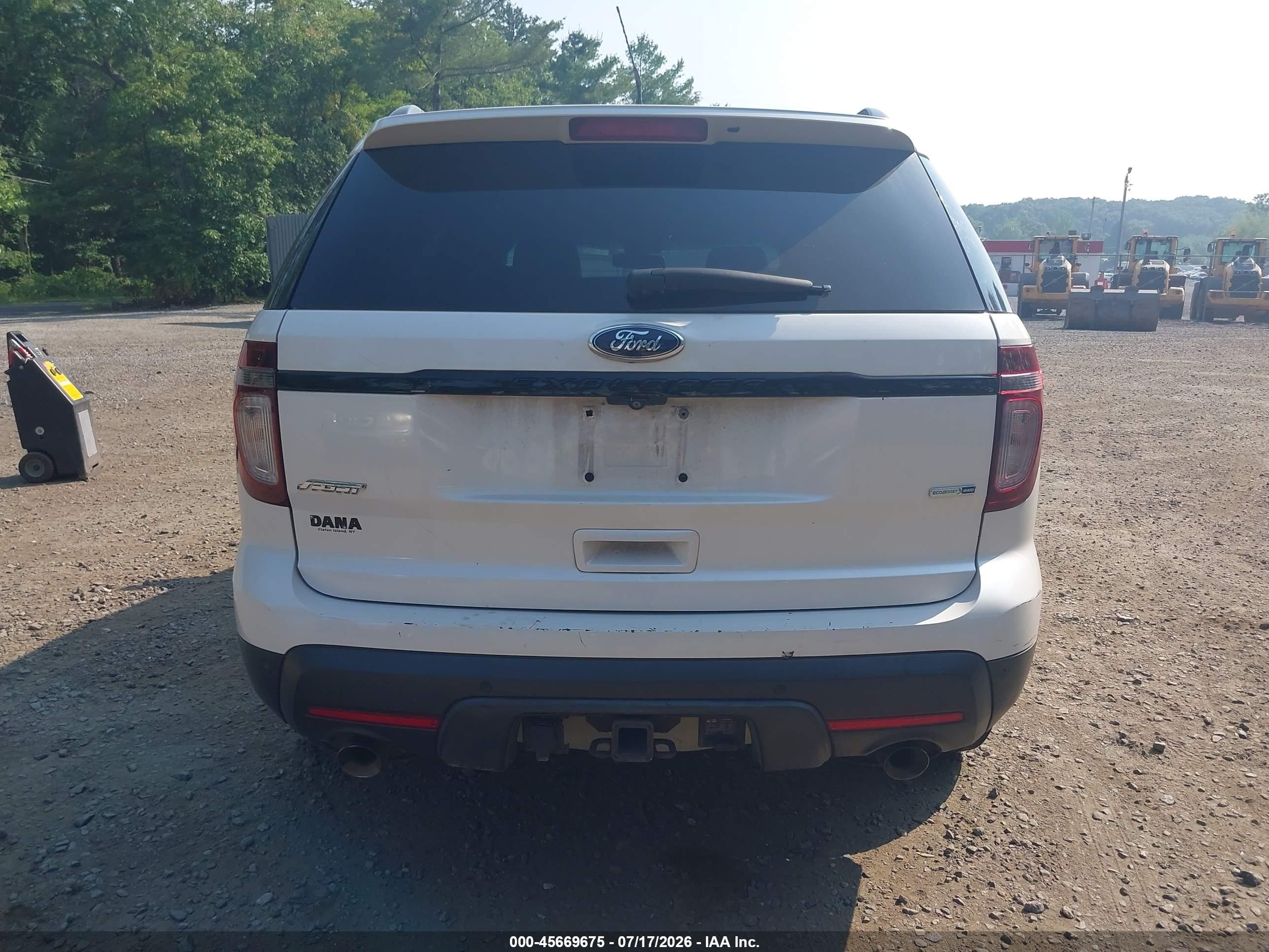 2015 Ford Explorer Sport White vin: 1FM5K8GT6FGC32841