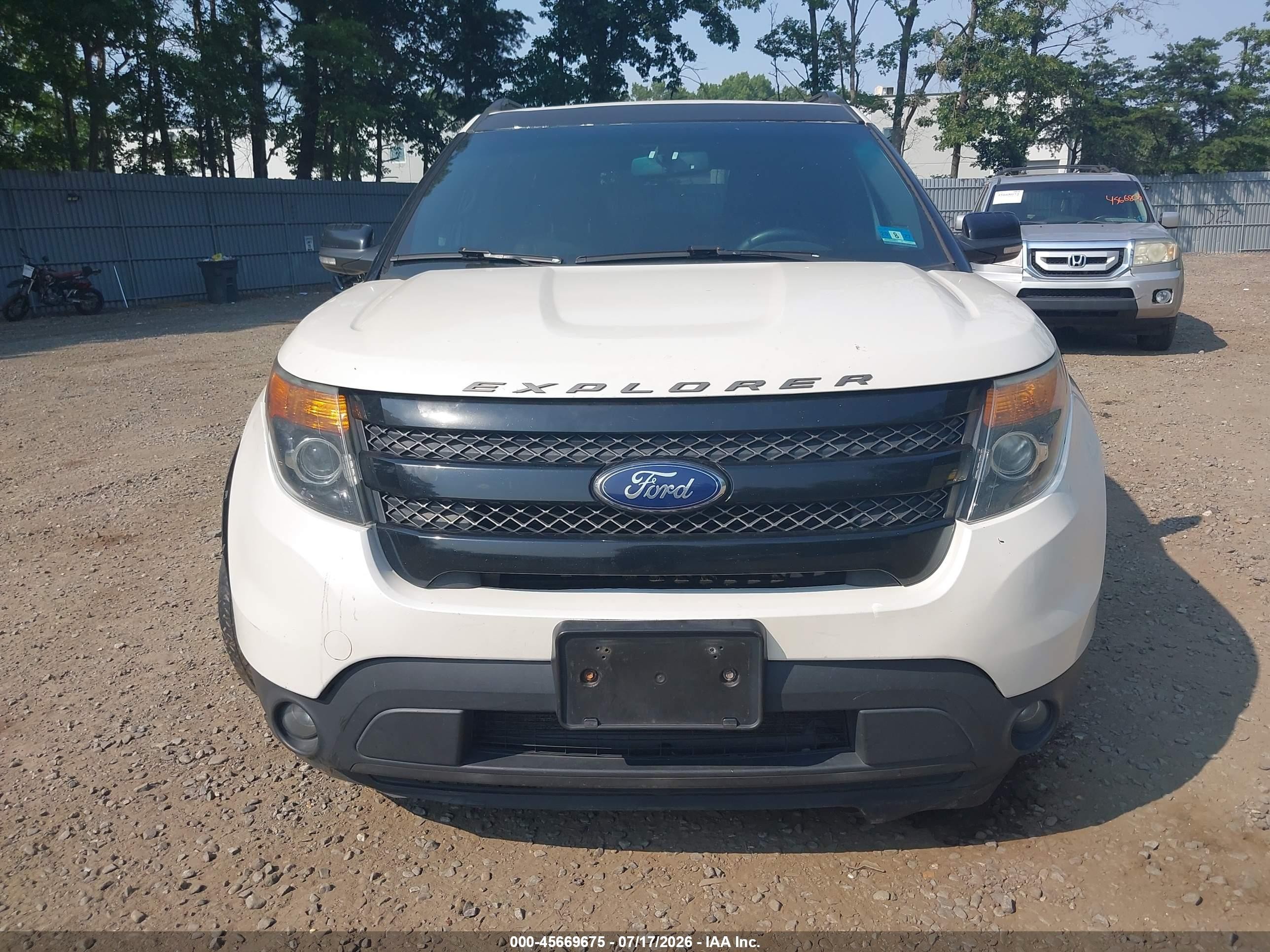 2015 Ford Explorer Sport White vin: 1FM5K8GT6FGC32841