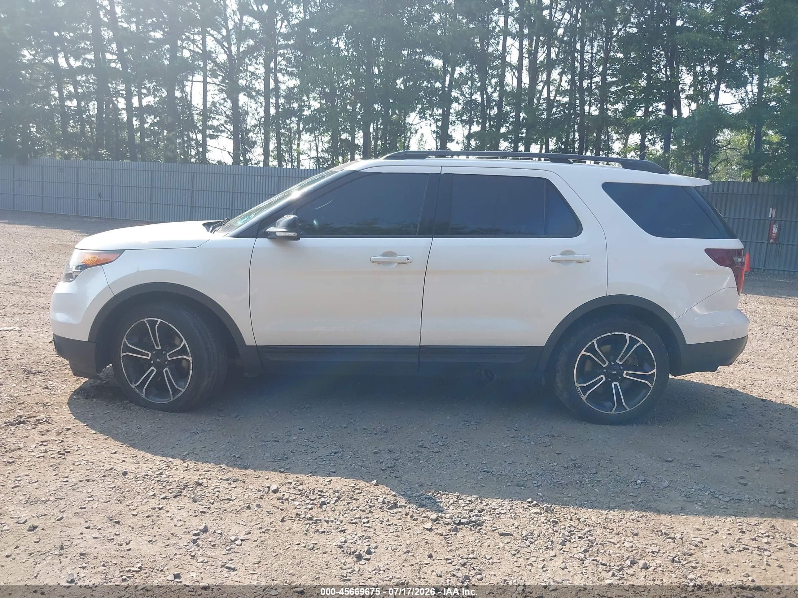 2015 Ford Explorer Sport White vin: 1FM5K8GT6FGC32841