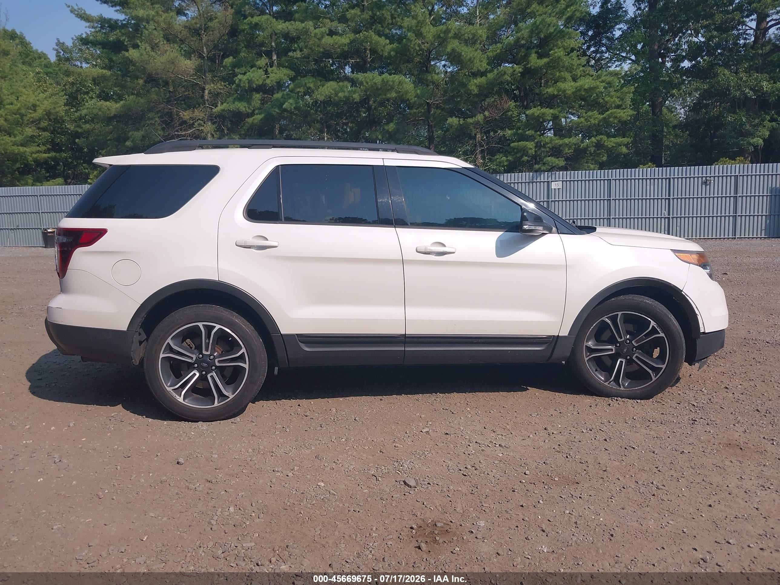 2015 Ford Explorer Sport White vin: 1FM5K8GT6FGC32841