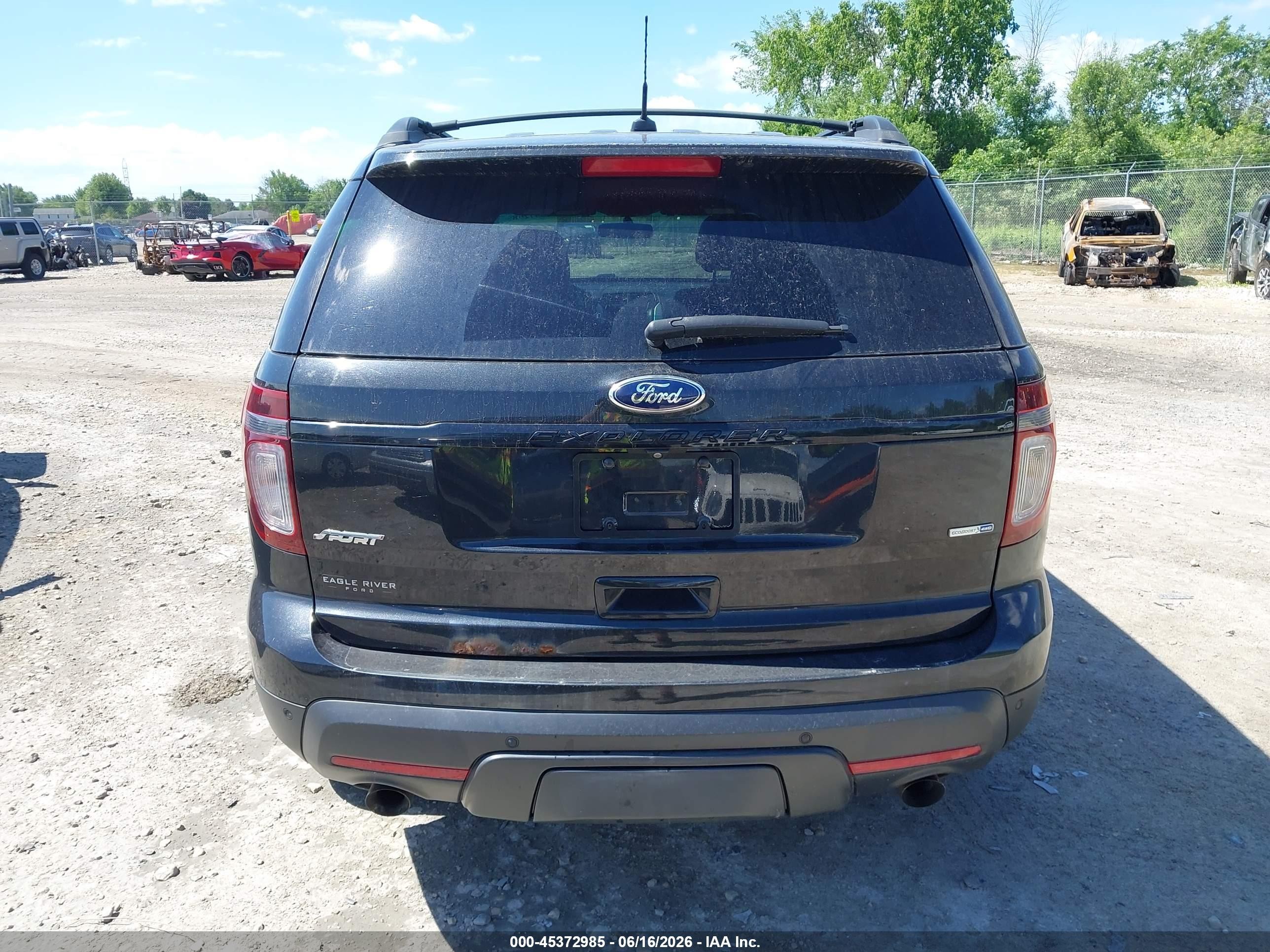 2015 Ford Explorer Sport Black vin: 1FM5K8GT6FGC47016