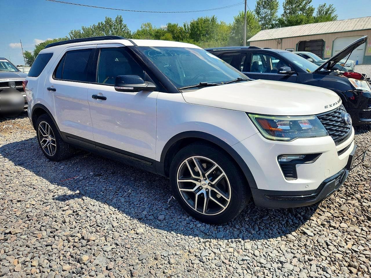 2019 Ford Explorer Sport White vin: 1FM5K8GT6KGA33475
