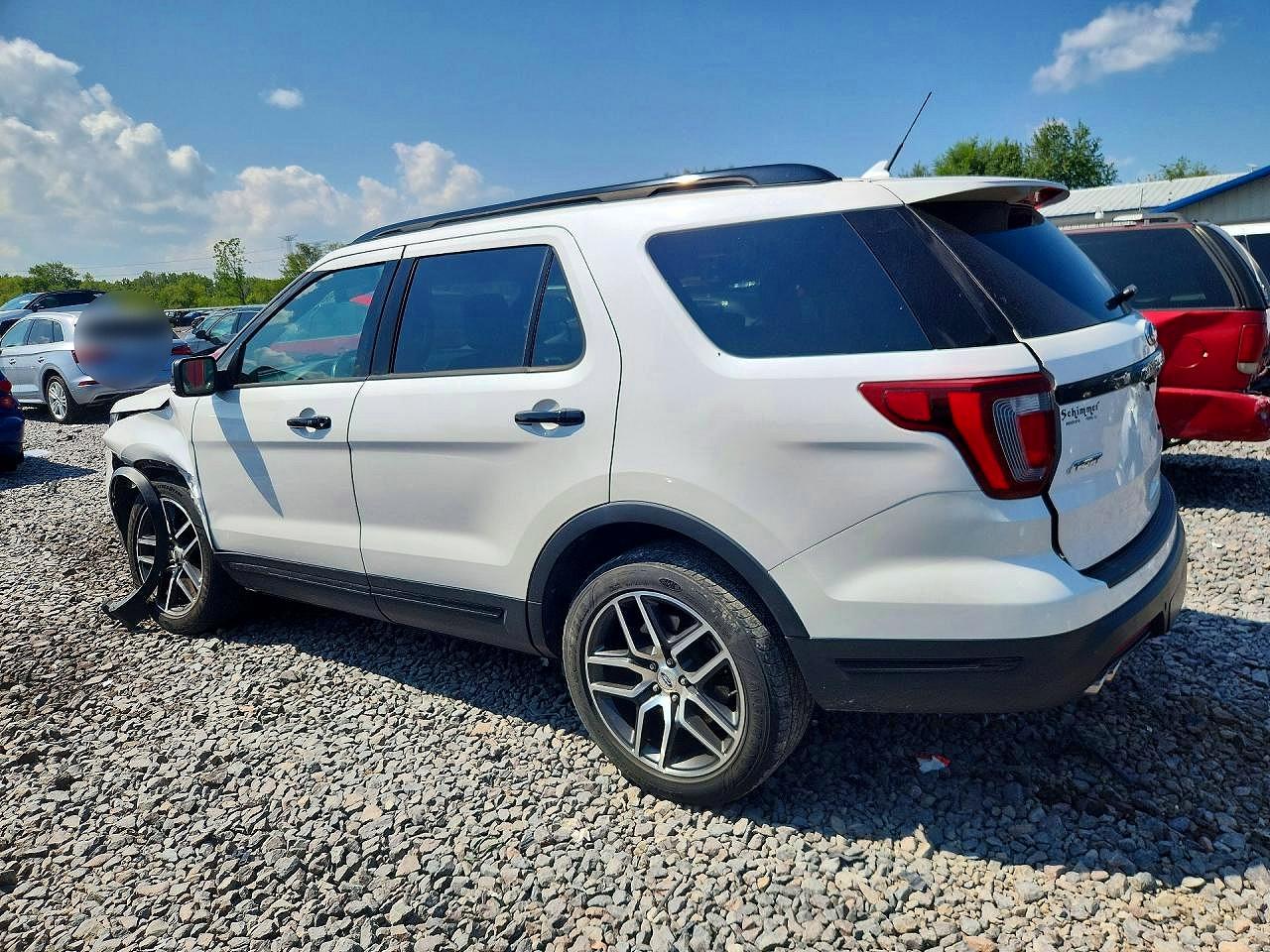 2019 Ford Explorer Sport White vin: 1FM5K8GT6KGA33475