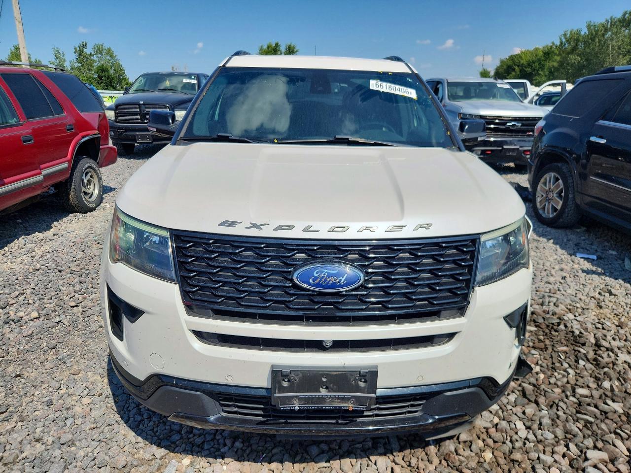 2019 Ford Explorer Sport White vin: 1FM5K8GT6KGA33475