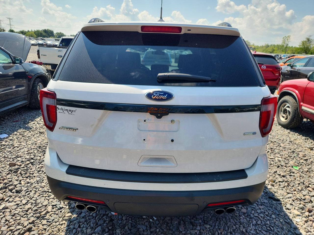 2019 Ford Explorer Sport White vin: 1FM5K8GT6KGA33475