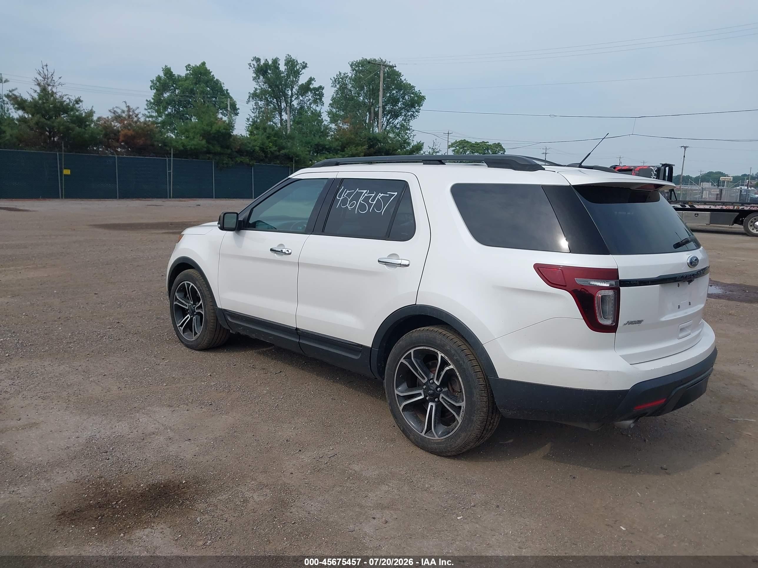 2014 Ford Explorer Sport White vin: 1FM5K8GT7EGA22506