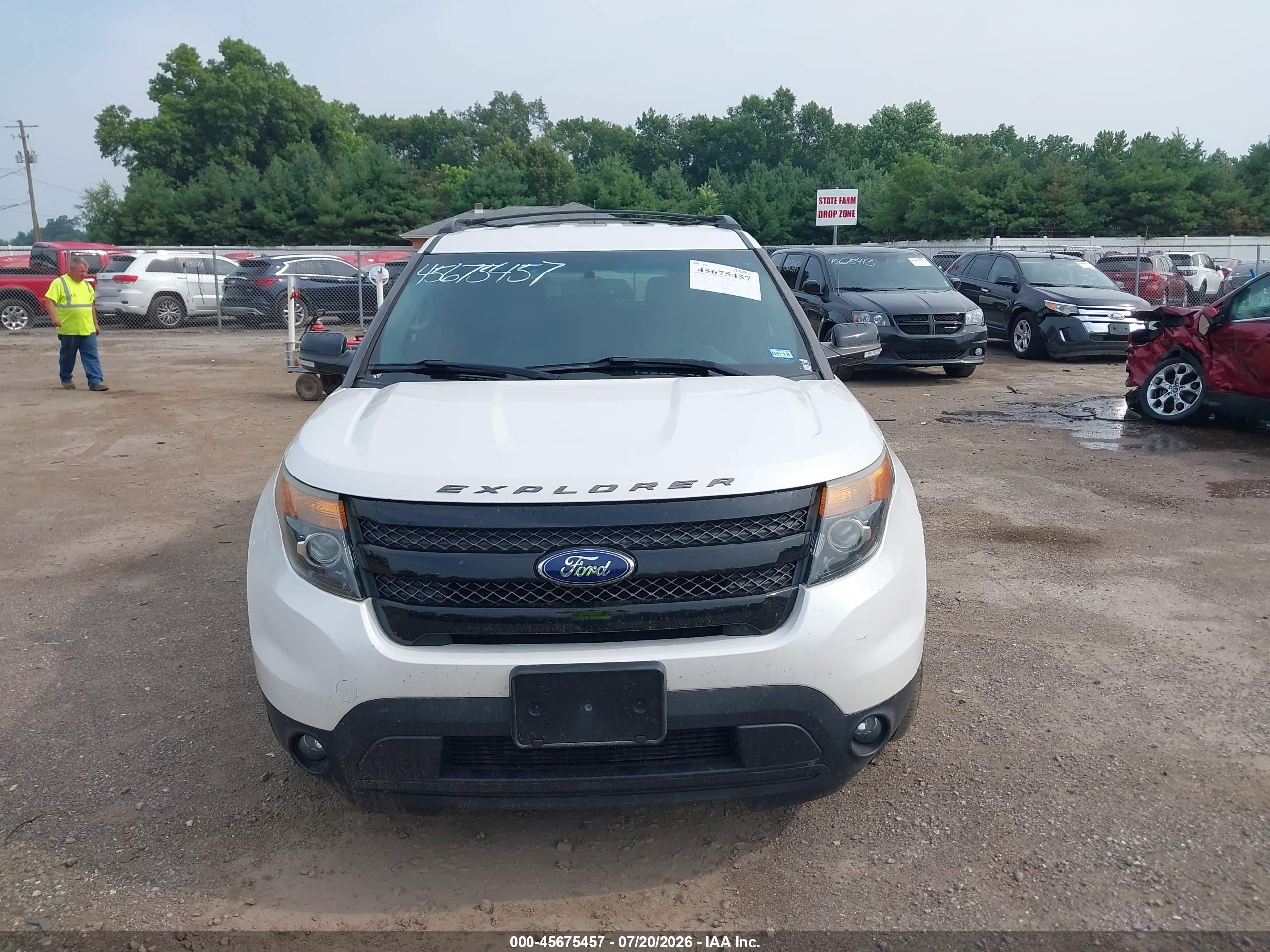 2014 Ford Explorer Sport White vin: 1FM5K8GT7EGA22506