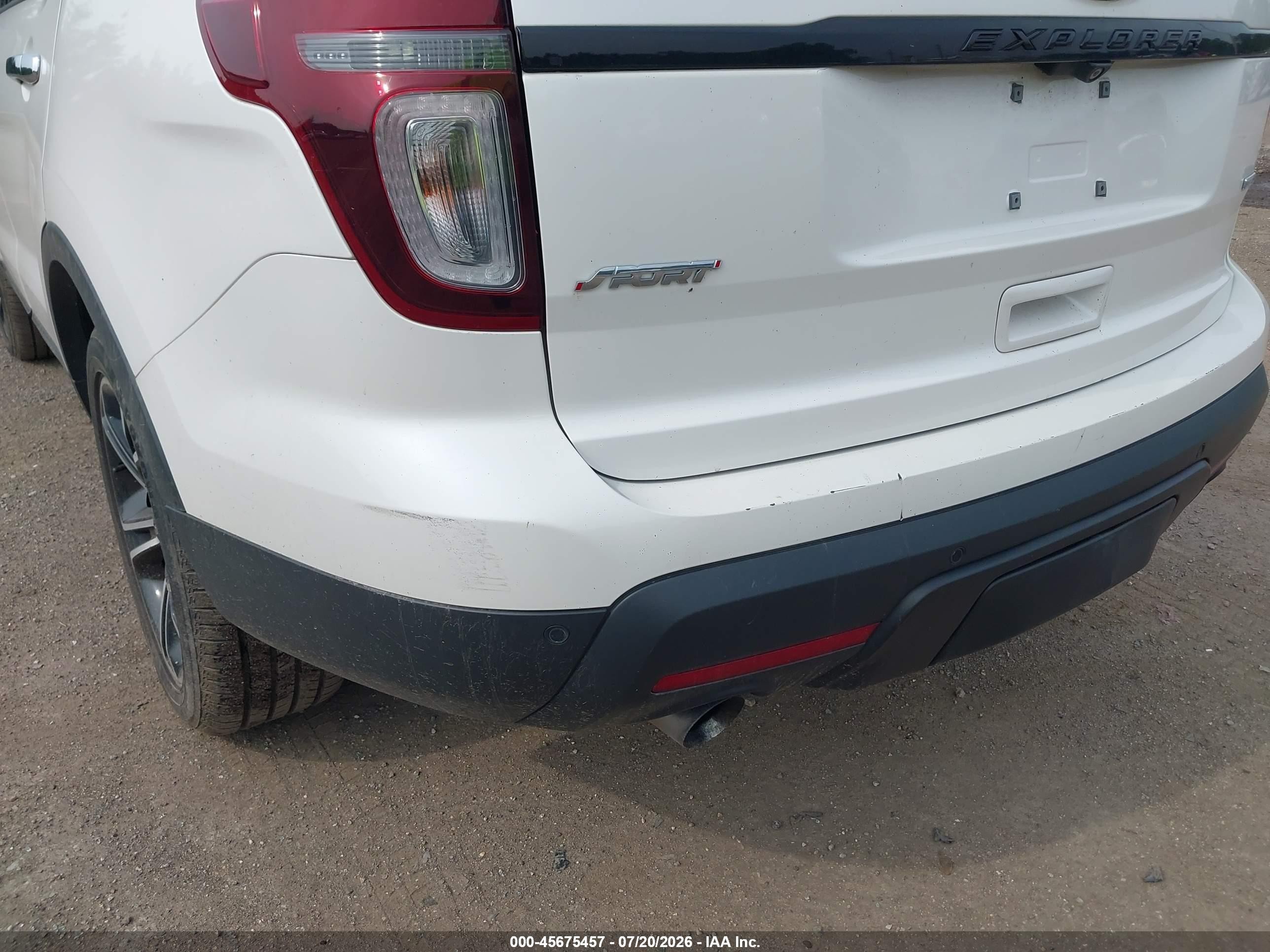 2014 Ford Explorer Sport White vin: 1FM5K8GT7EGA22506