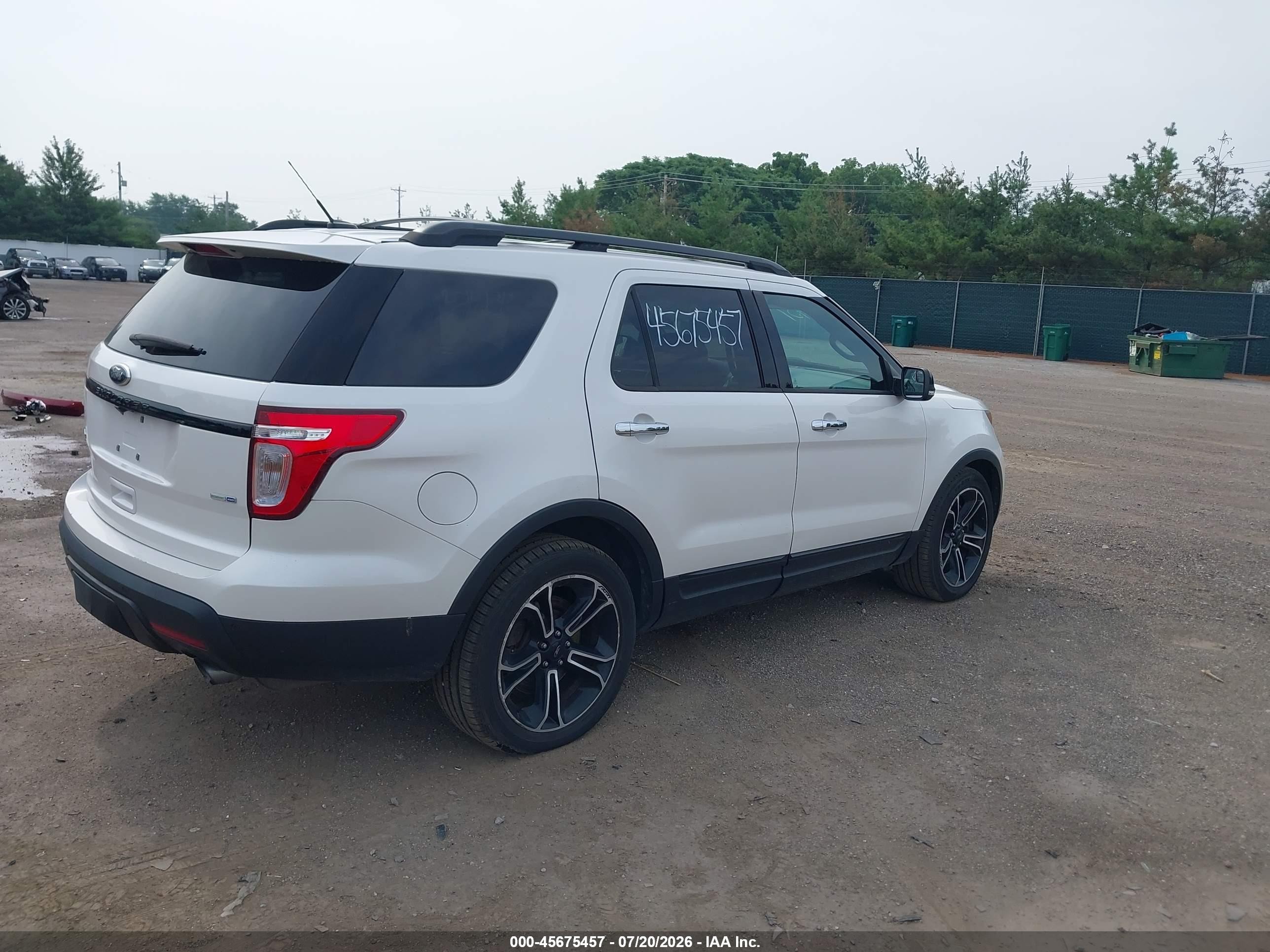 2014 Ford Explorer Sport White vin: 1FM5K8GT7EGA22506