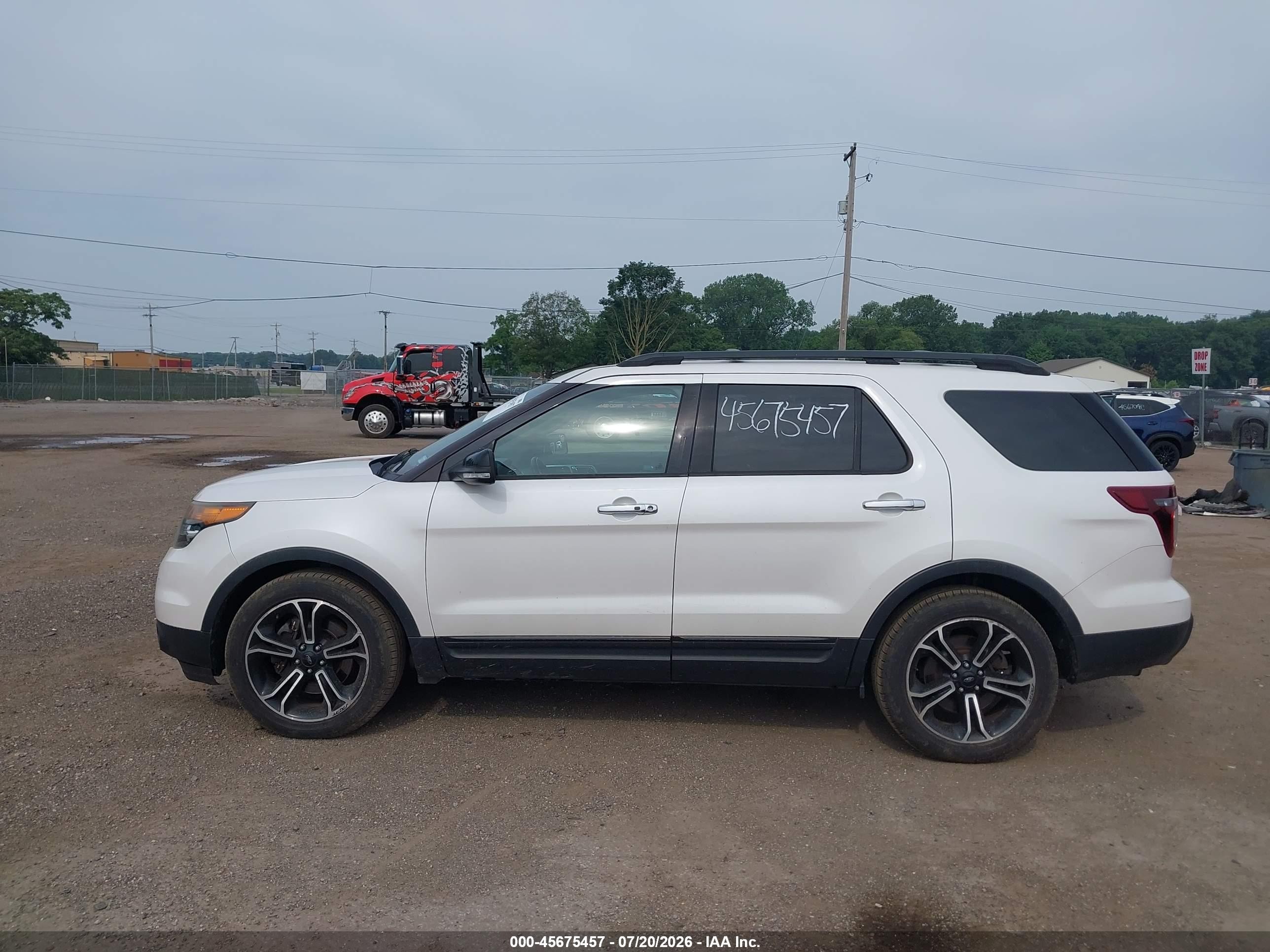 2014 Ford Explorer Sport White vin: 1FM5K8GT7EGA22506
