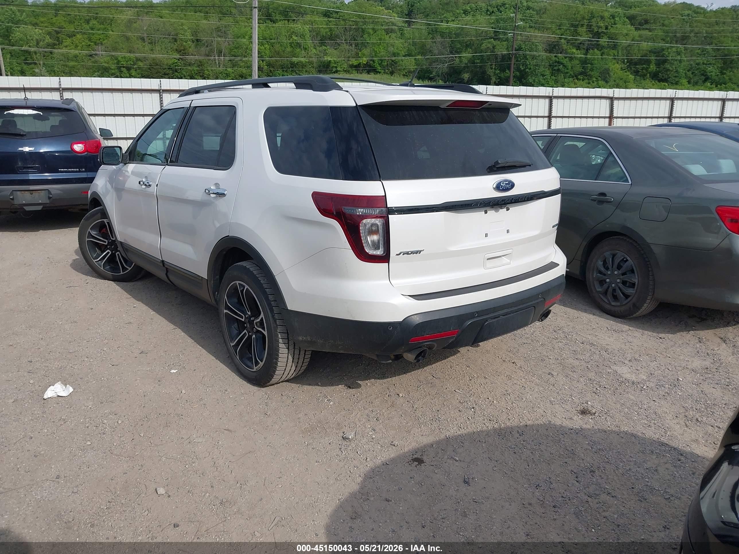 2014 Ford Explorer Sport Белый vin: 1FM5K8GT7EGA22800