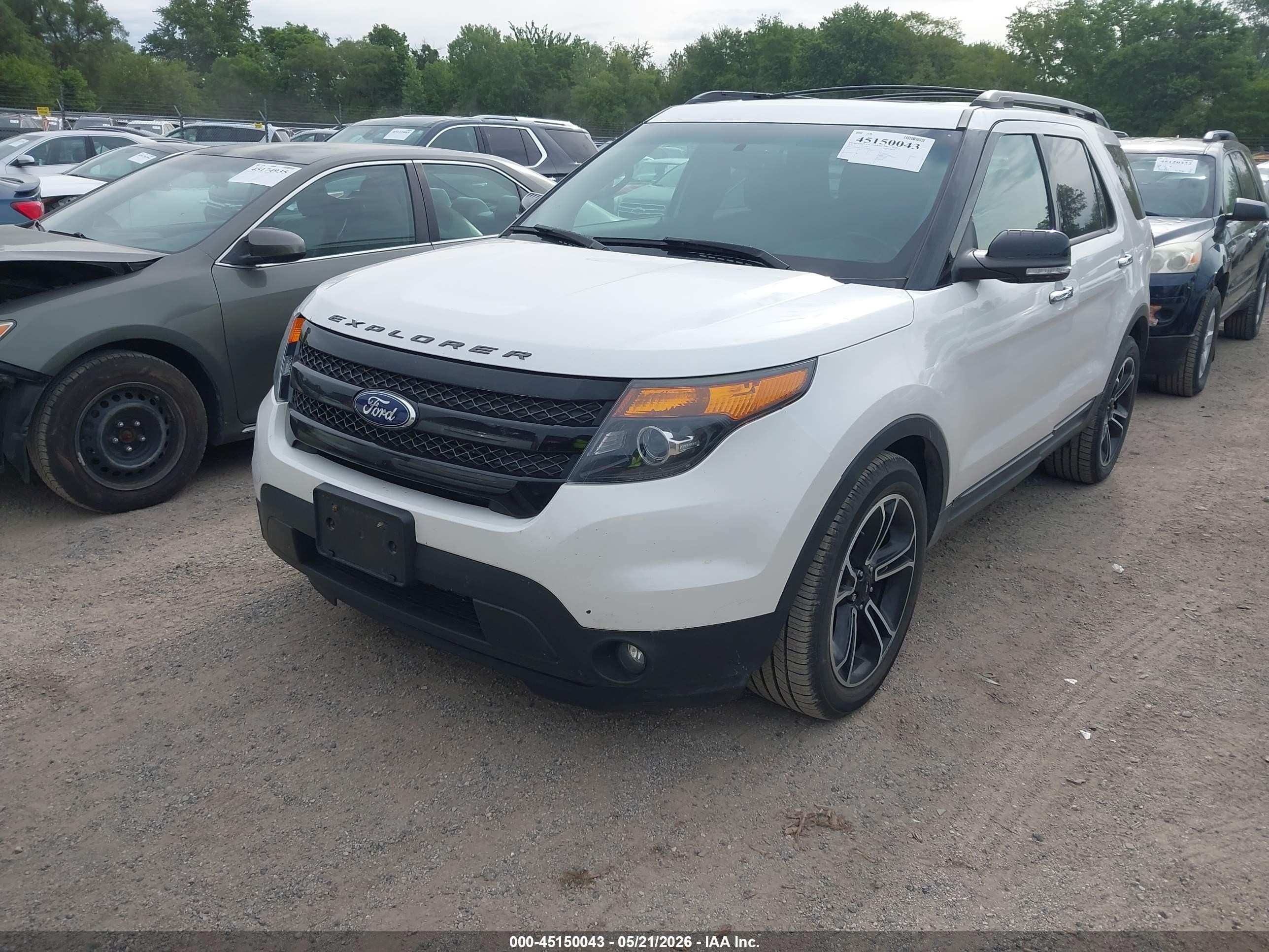 2014 Ford Explorer Sport Белый vin: 1FM5K8GT7EGA22800