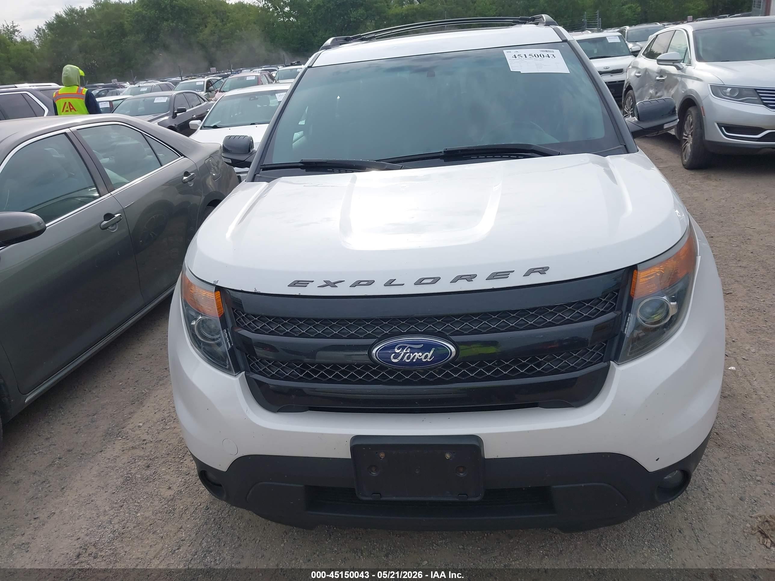 2014 Ford Explorer Sport Белый vin: 1FM5K8GT7EGA22800