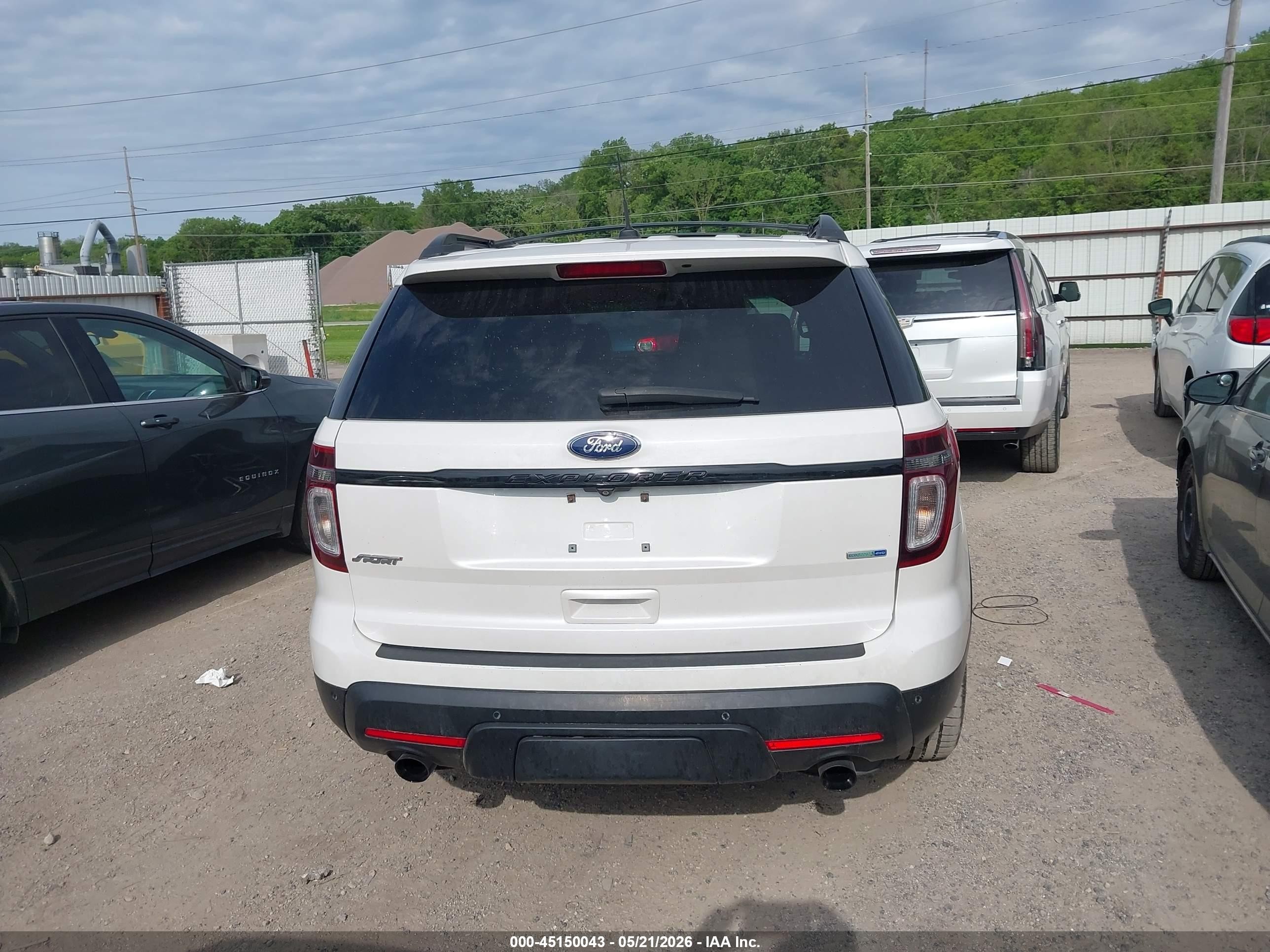 2014 Ford Explorer Sport Белый vin: 1FM5K8GT7EGA22800