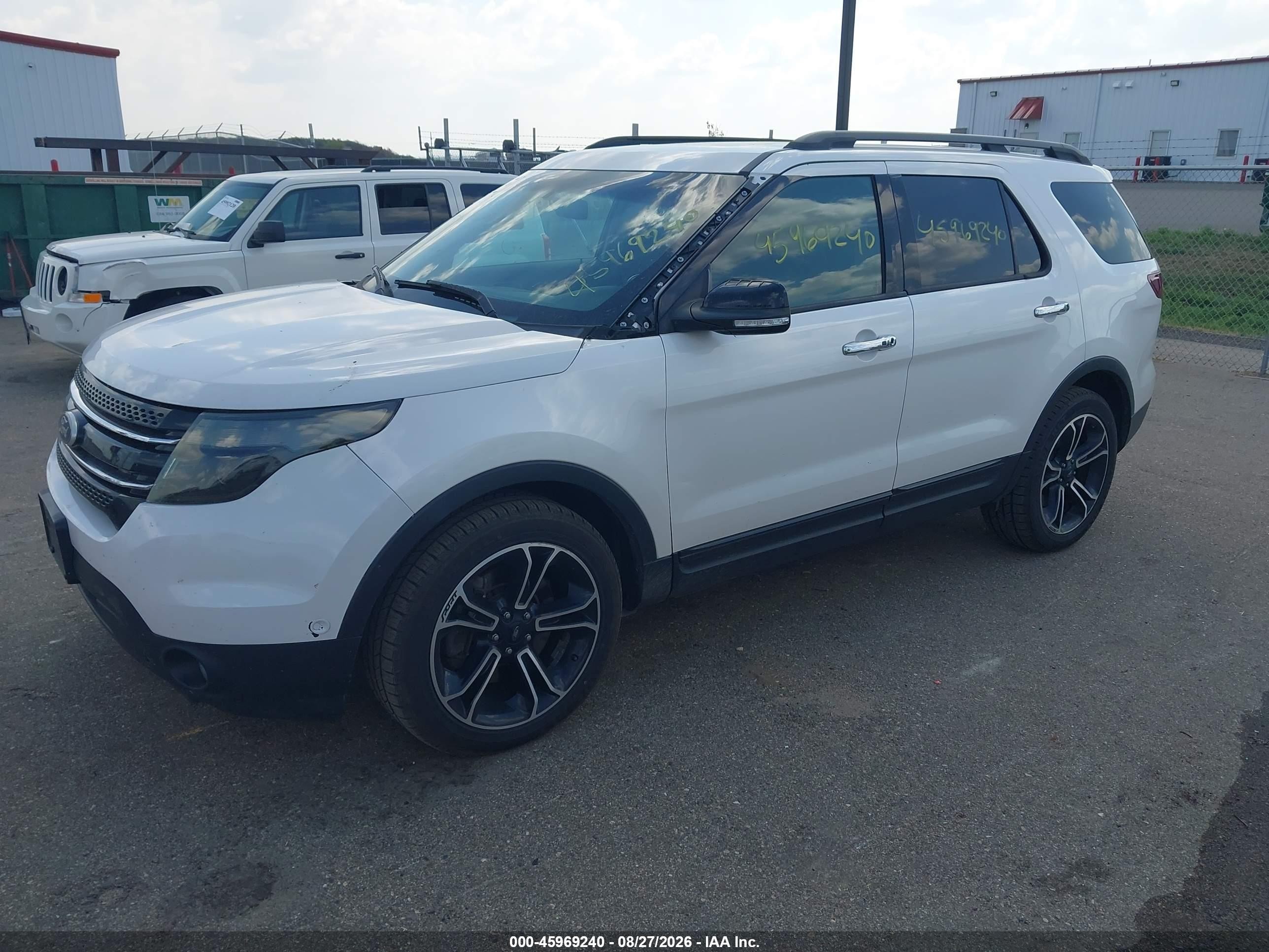 2014 Ford Explorer Sport White vin: 1FM5K8GT7EGA89719