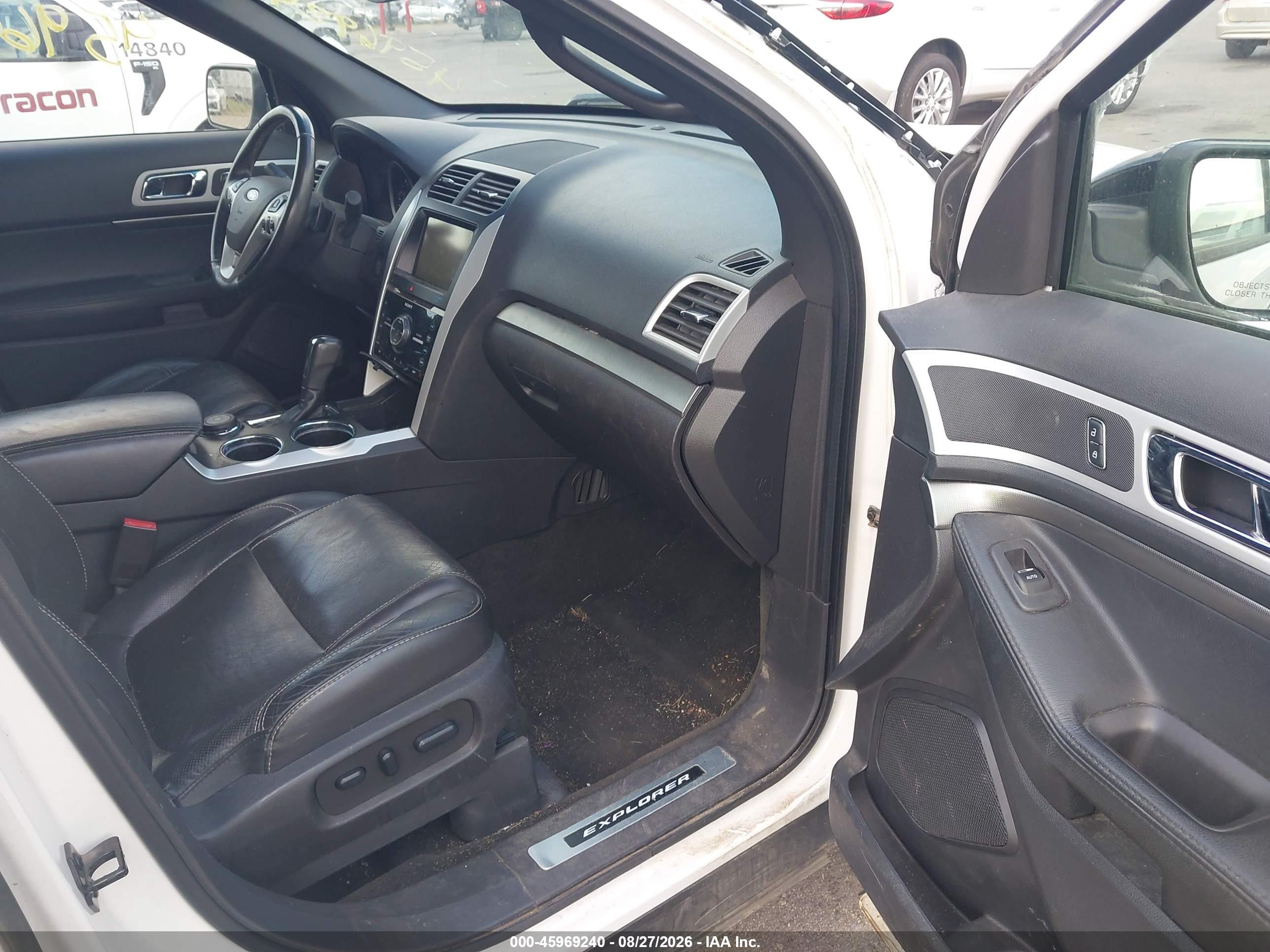 2014 Ford Explorer Sport White vin: 1FM5K8GT7EGA89719