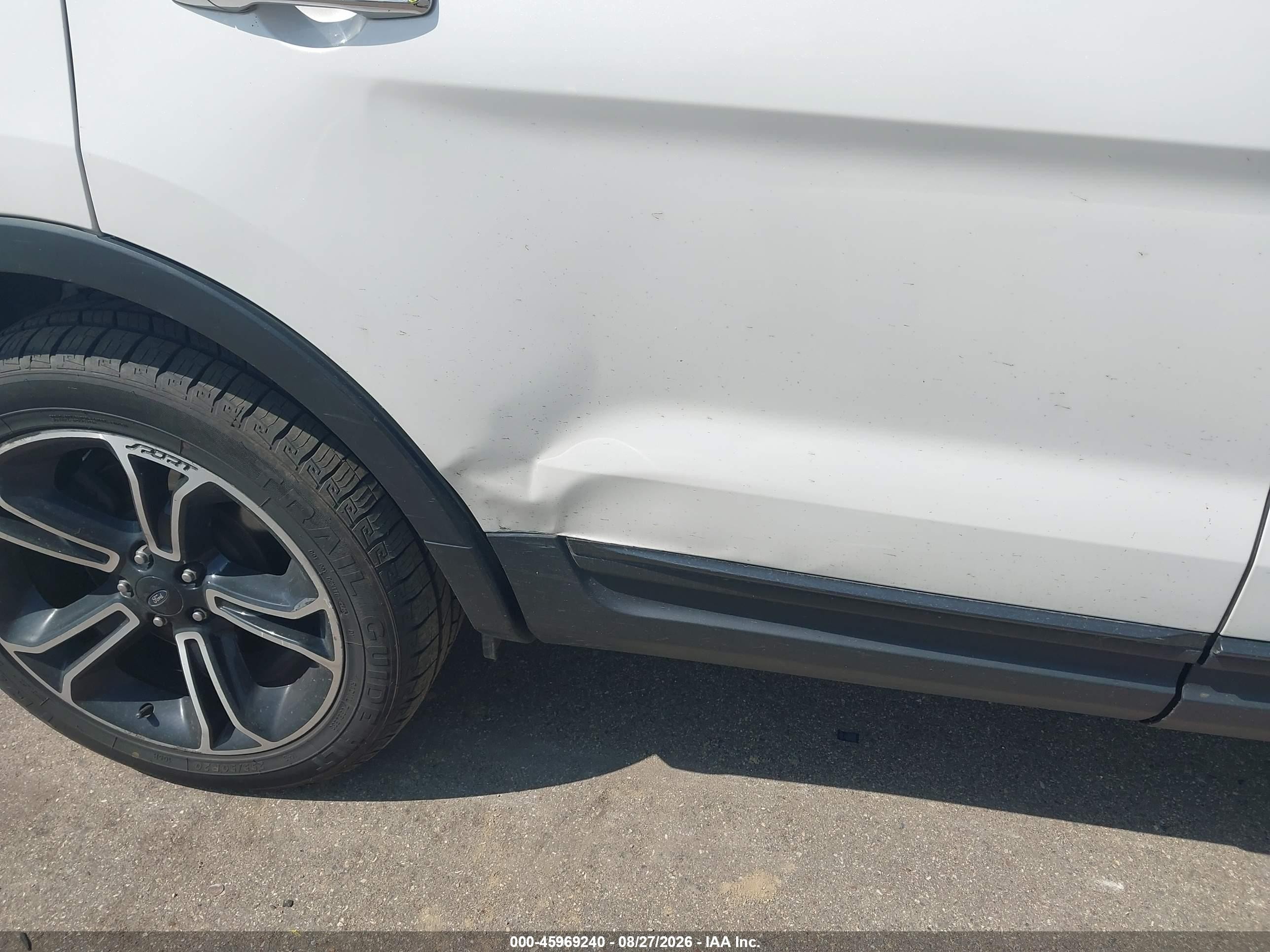 2014 Ford Explorer Sport White vin: 1FM5K8GT7EGA89719