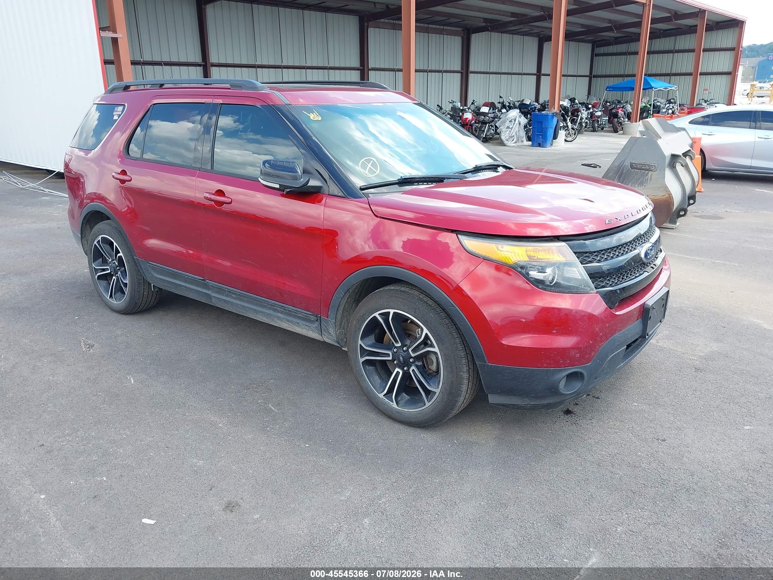 2015 Ford Explorer Sport Red vin: 1FM5K8GT7FGA19204