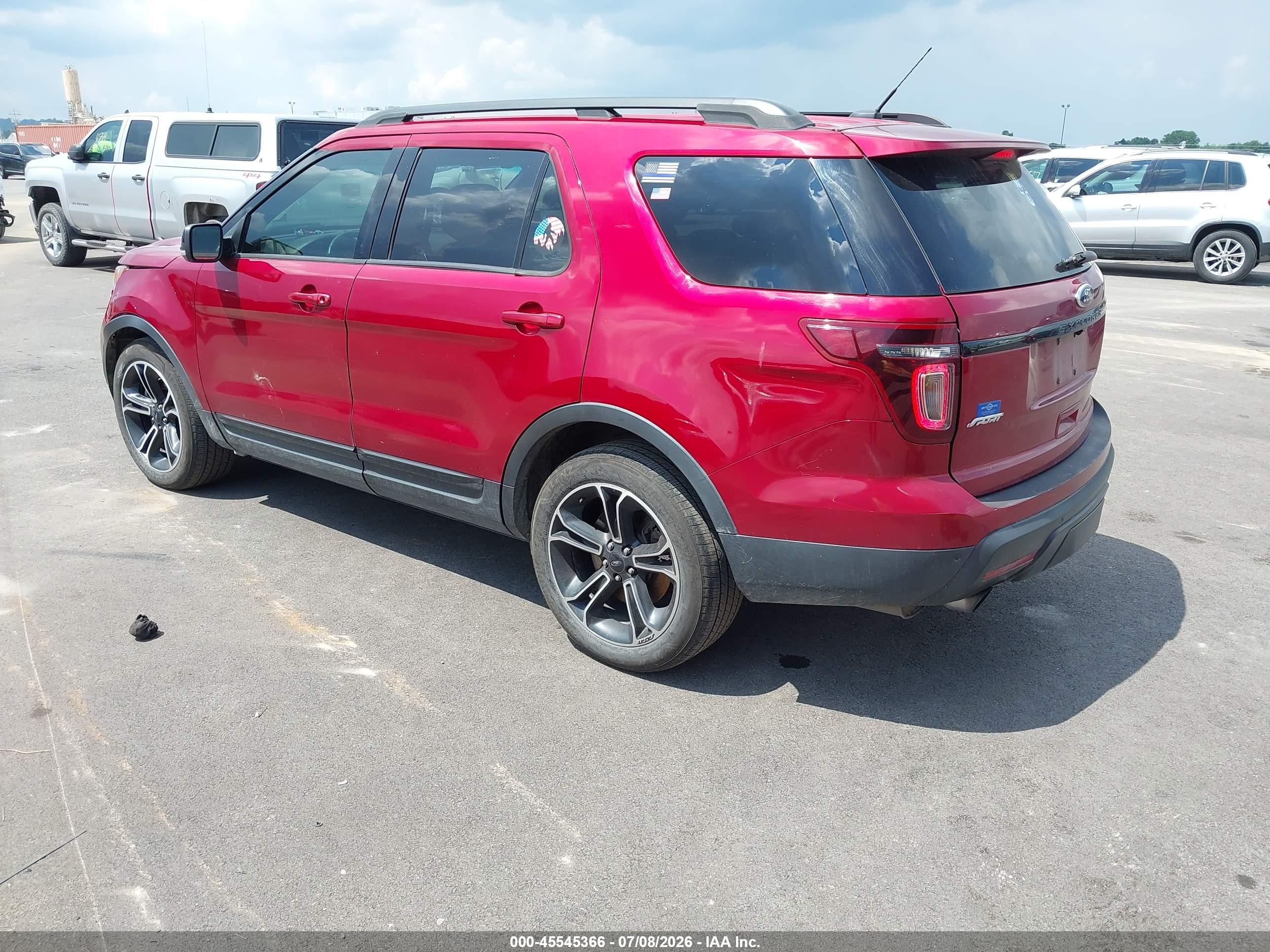 2015 Ford Explorer Sport Красный vin: 1FM5K8GT7FGA19204