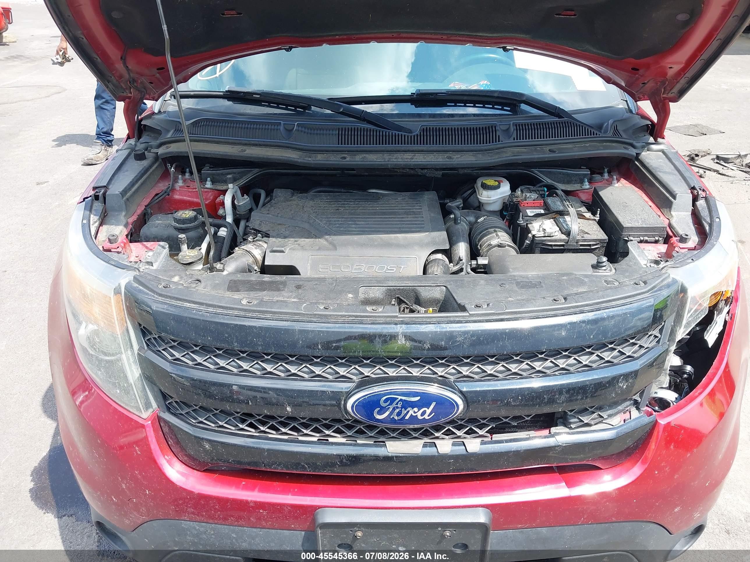 2015 Ford Explorer Sport Красный vin: 1FM5K8GT7FGA19204