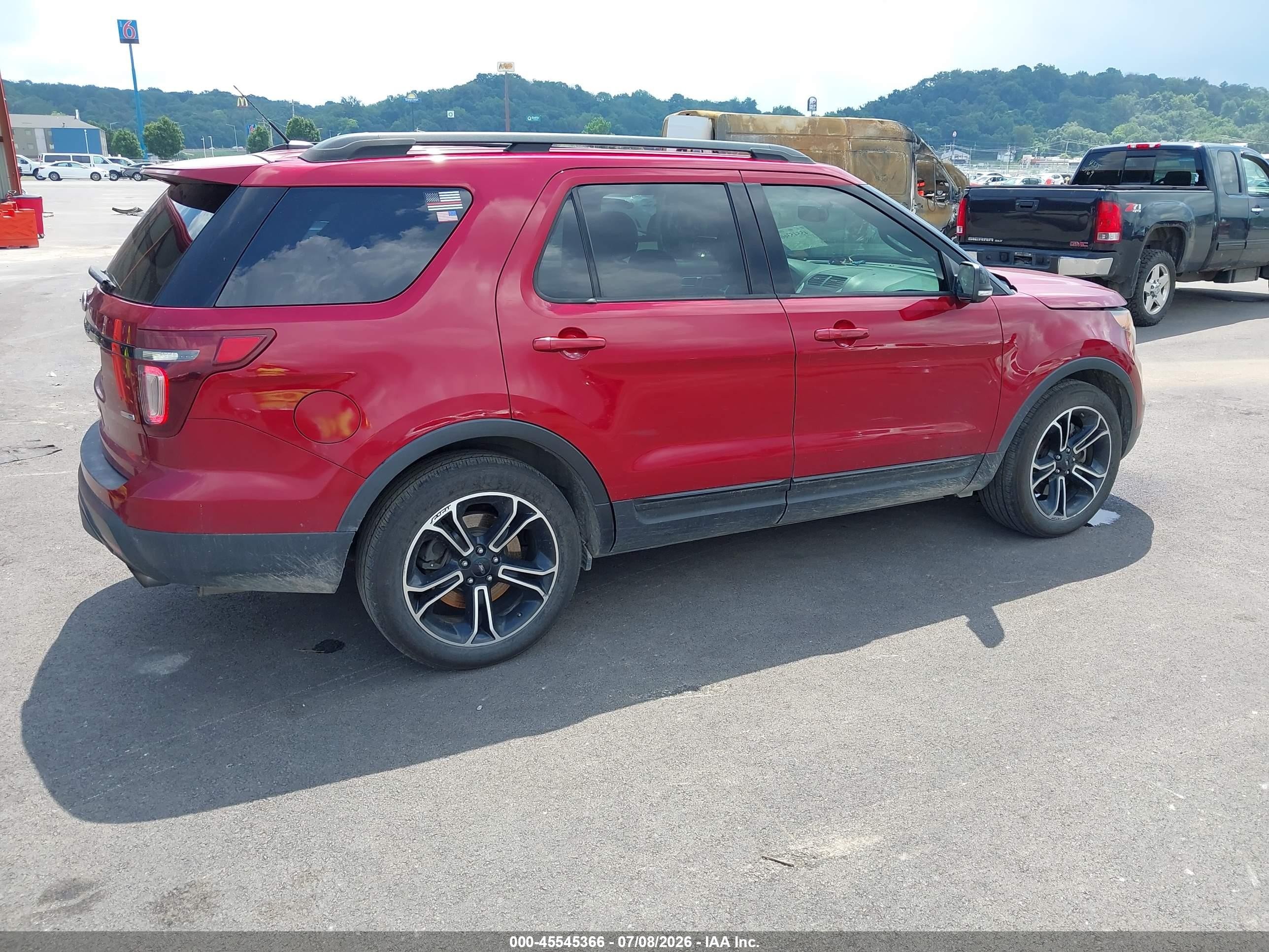 2015 Ford Explorer Sport Красный vin: 1FM5K8GT7FGA19204